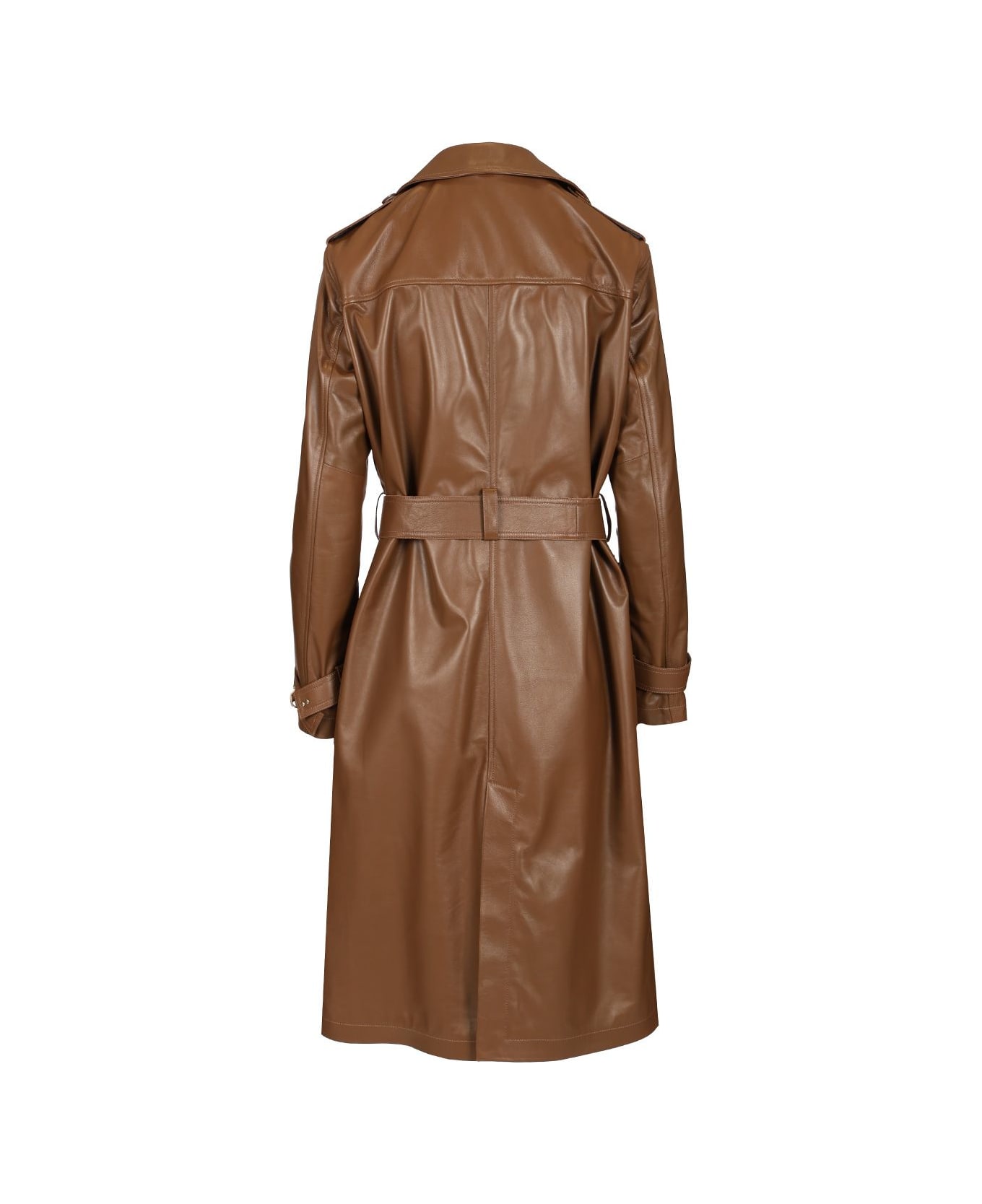 Fay Double-breasted Trench Coat - Brown