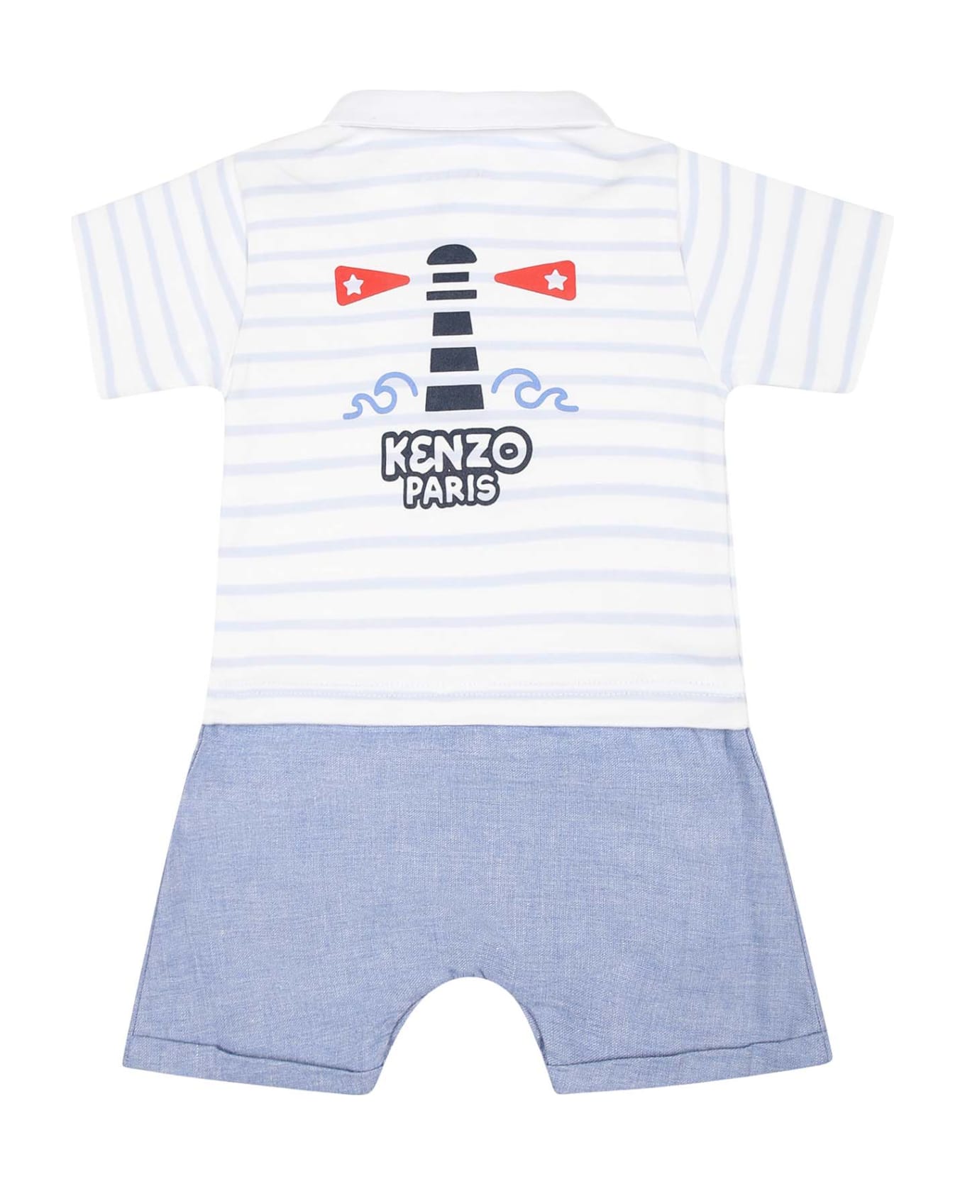 Kenzo Kids Multicolor Romper For Baby Boy - Multicolor ボディスーツ＆セットアップ