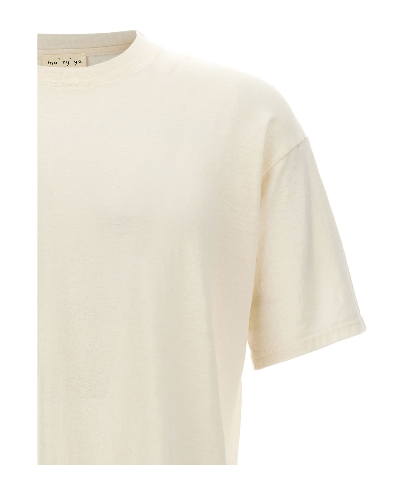 Ma'ry'ya Linen T-shirt - White シャツ