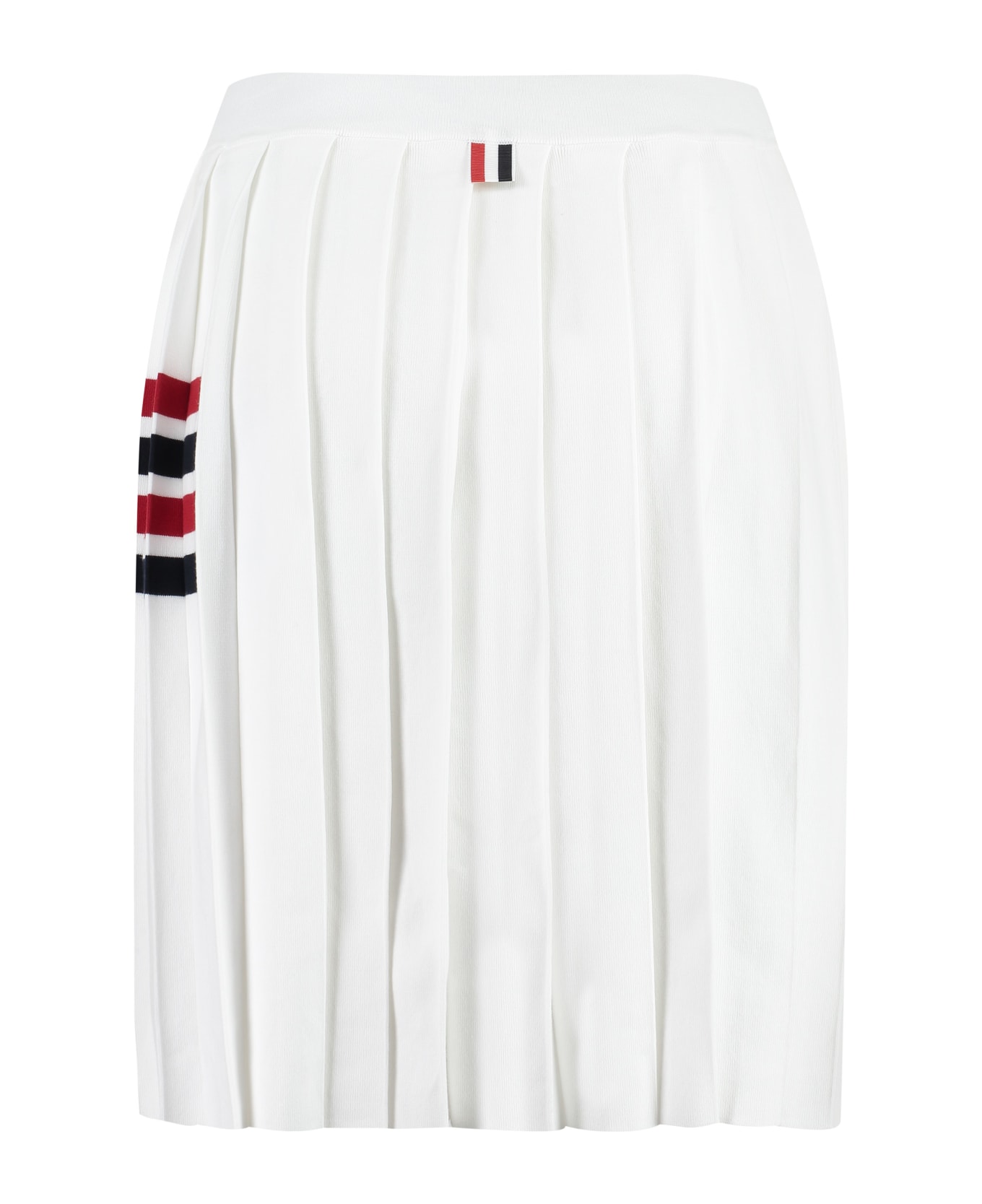 Thom Browne Pleated Knitted Skirt - White