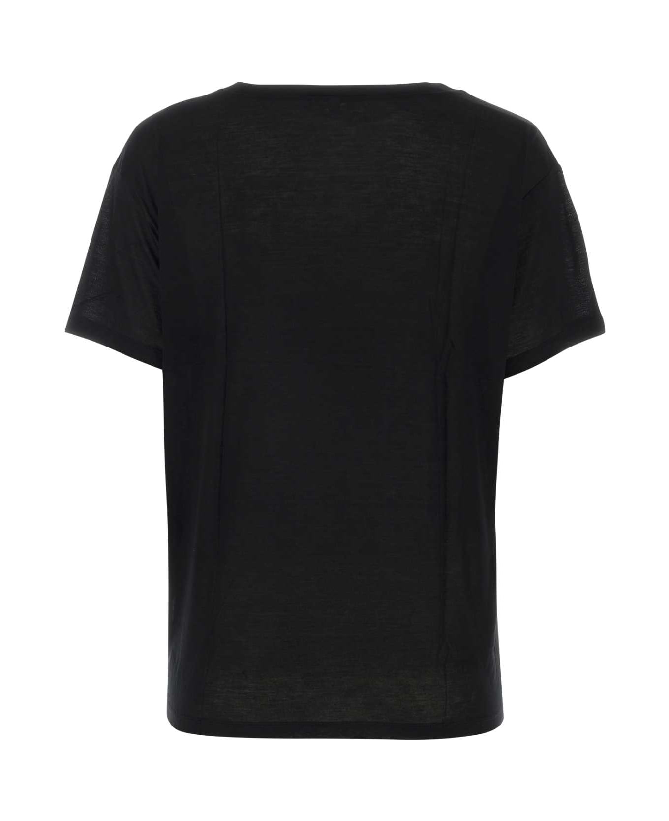 Baserange Black Bamboo Tolo T-shirt - BLACK