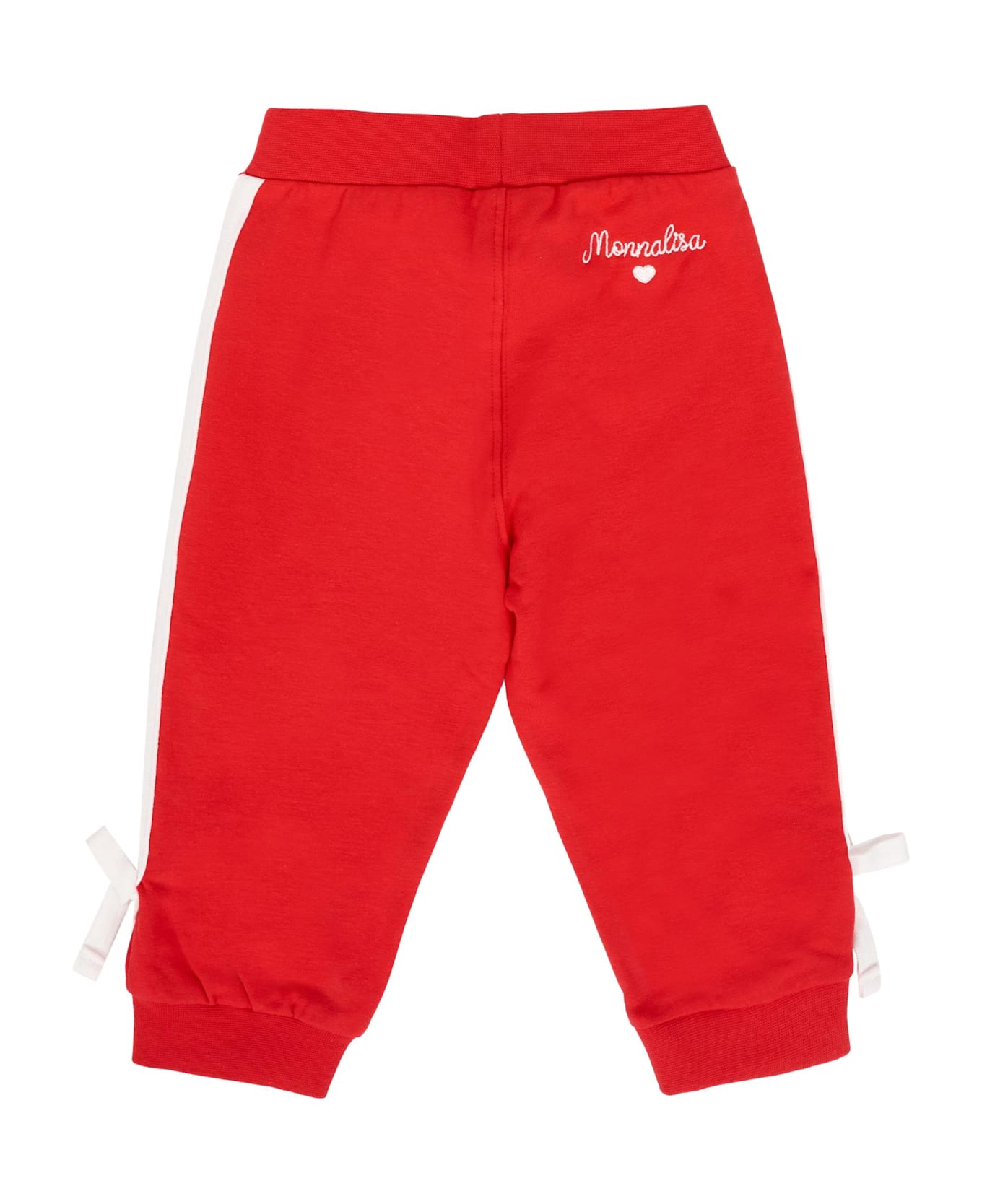Monnalisa Red Sweatpants For Baby Girl With Logo - Red