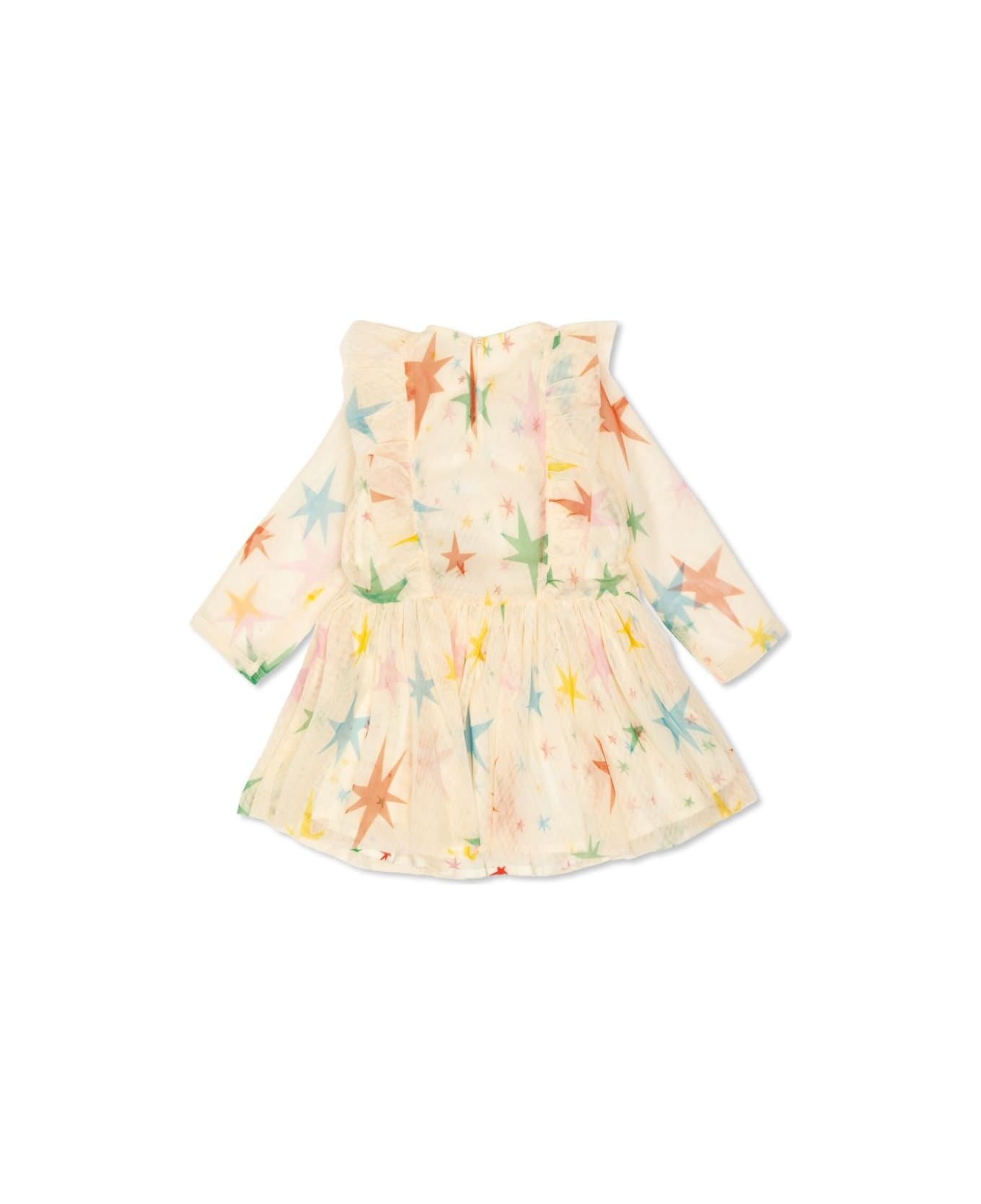 Stella McCartney Kids Dress With Star Motif - Cream