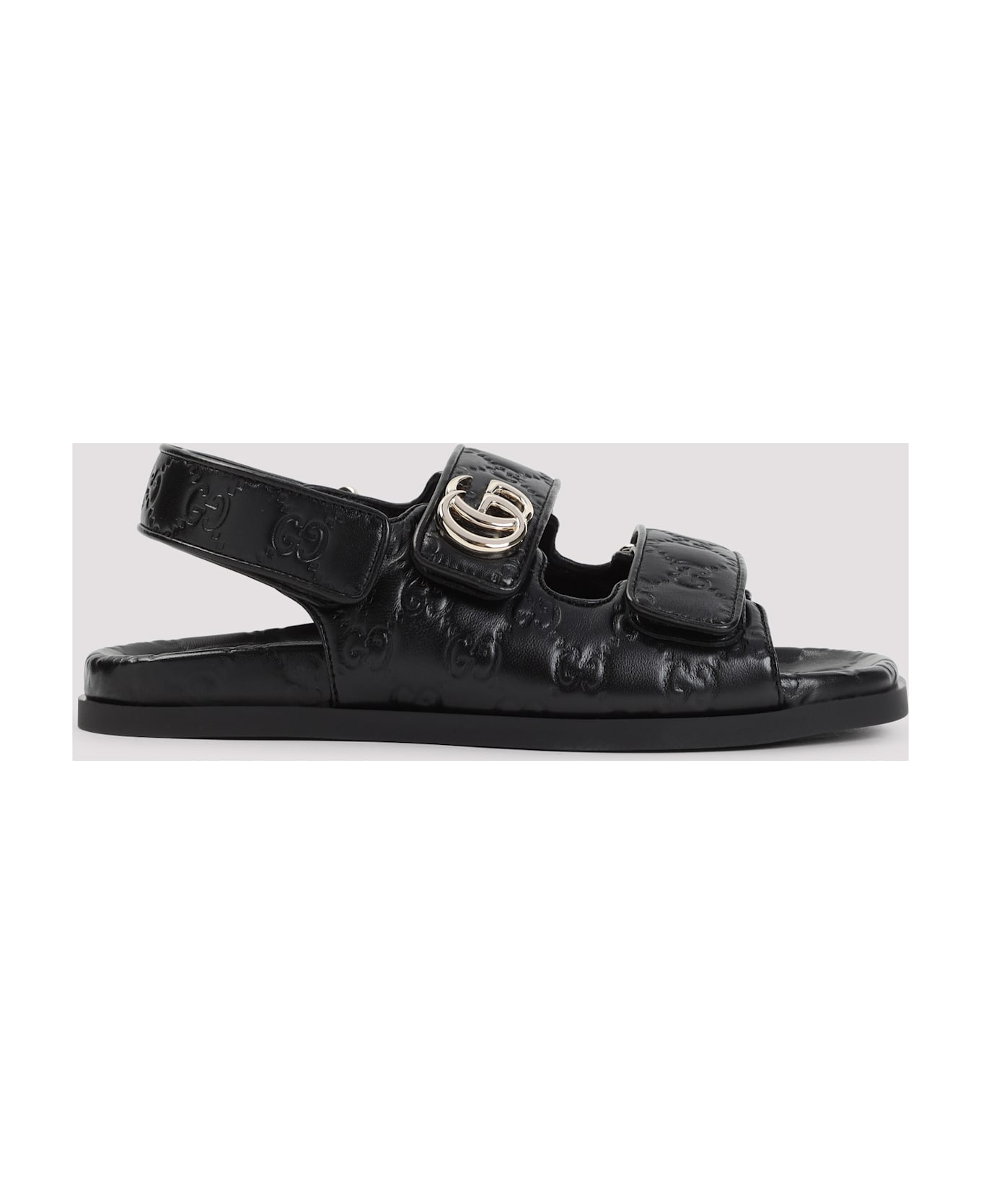 Gucci Black Leather Sandals - BLACKBLACK