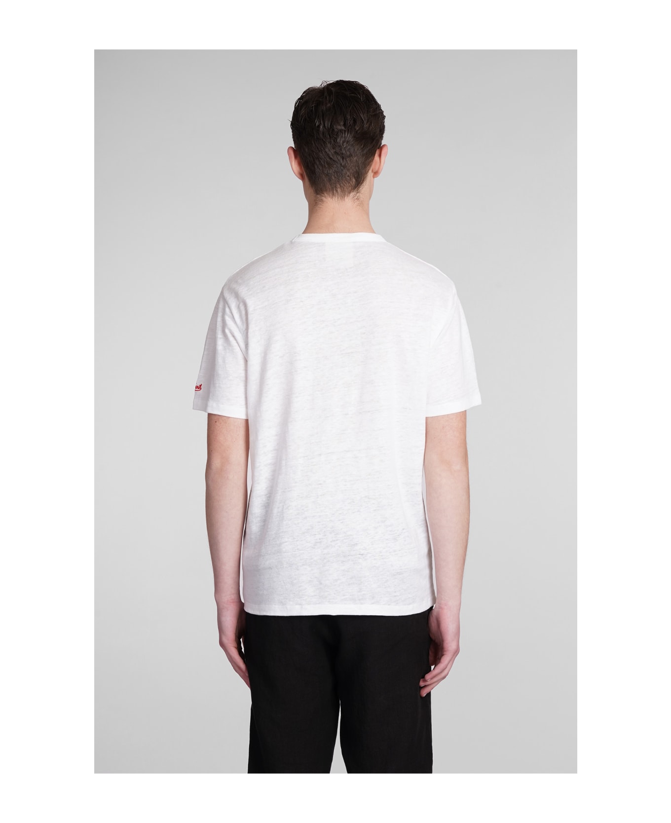 MC2 Saint Barth Ecstasea T-shirt In White Linen - white