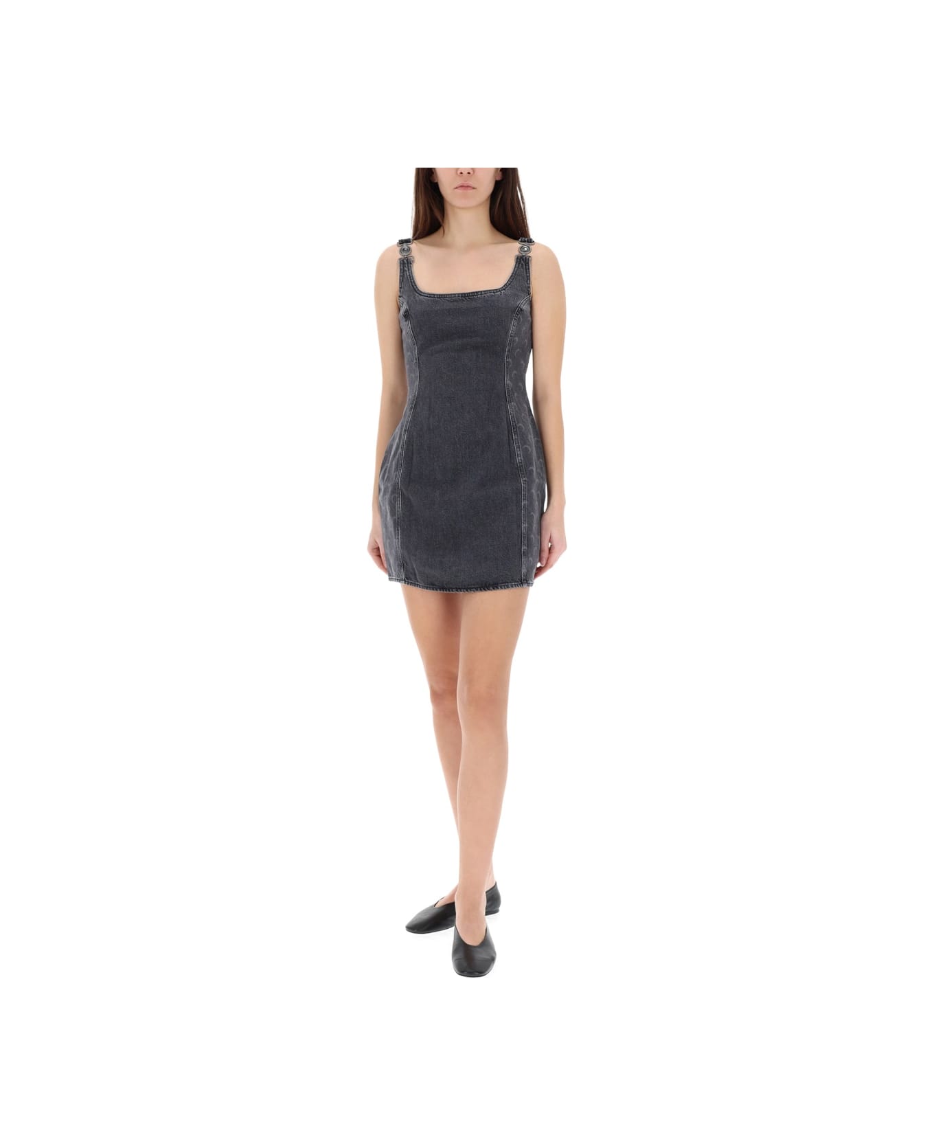 Marine Serre "moon Laser" Mini Dress - GREY