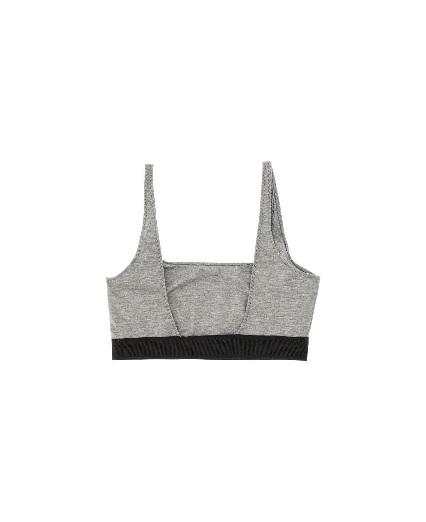 Tom Ford Logo Underband Scoop-neck Bra - Grey