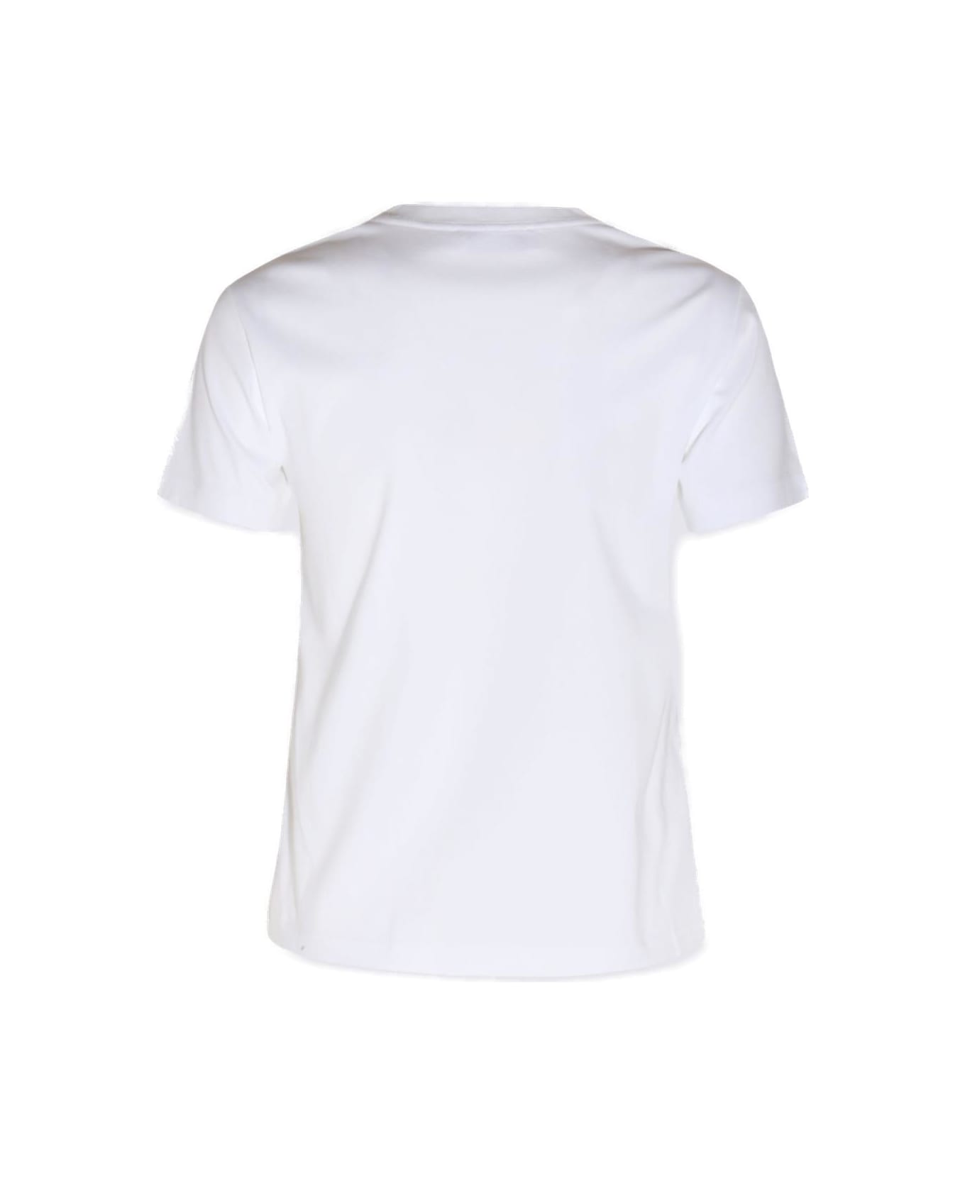 Lanvin Logo Embroidered T-shirt - Bianco
