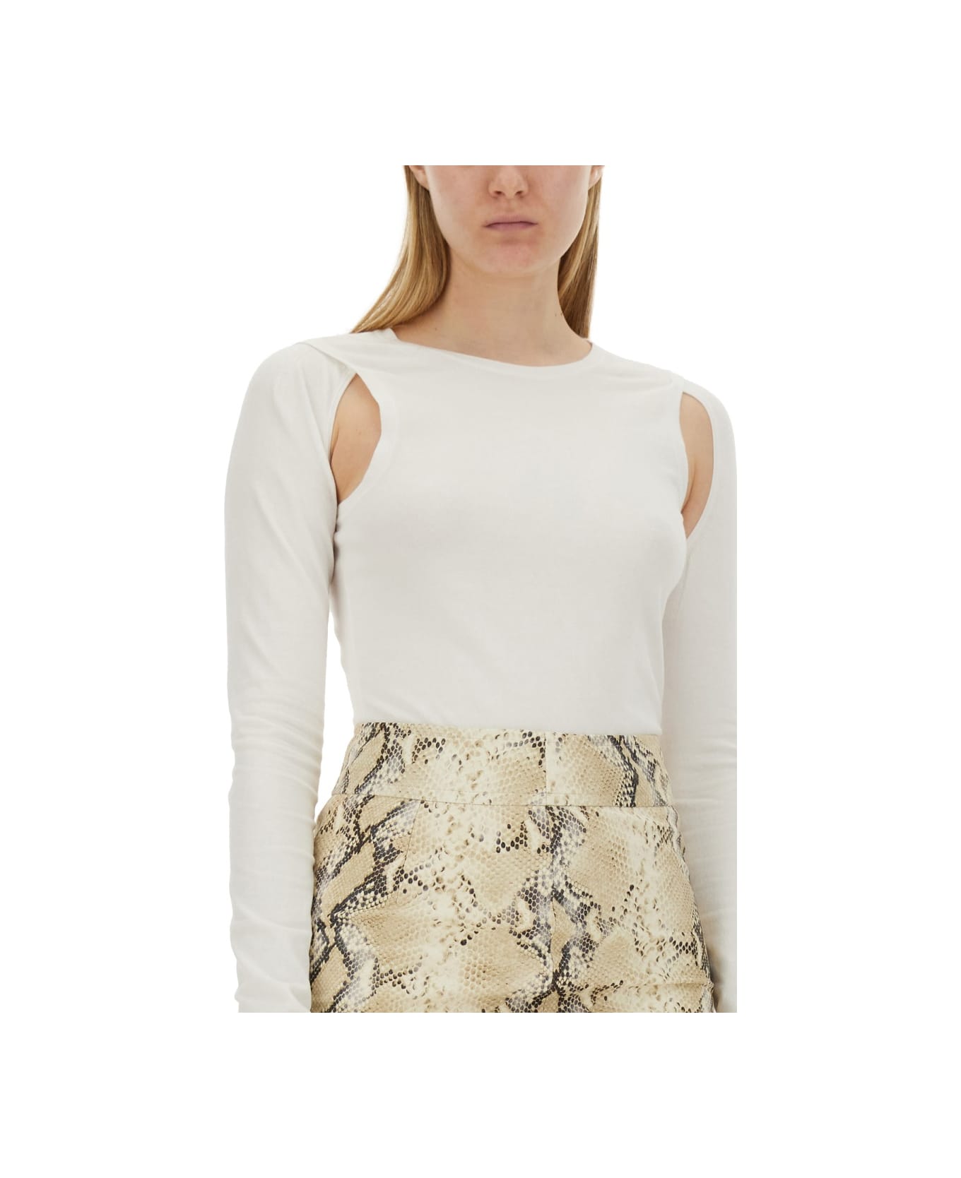 Helmut Lang Top Cut Out - WHITE
