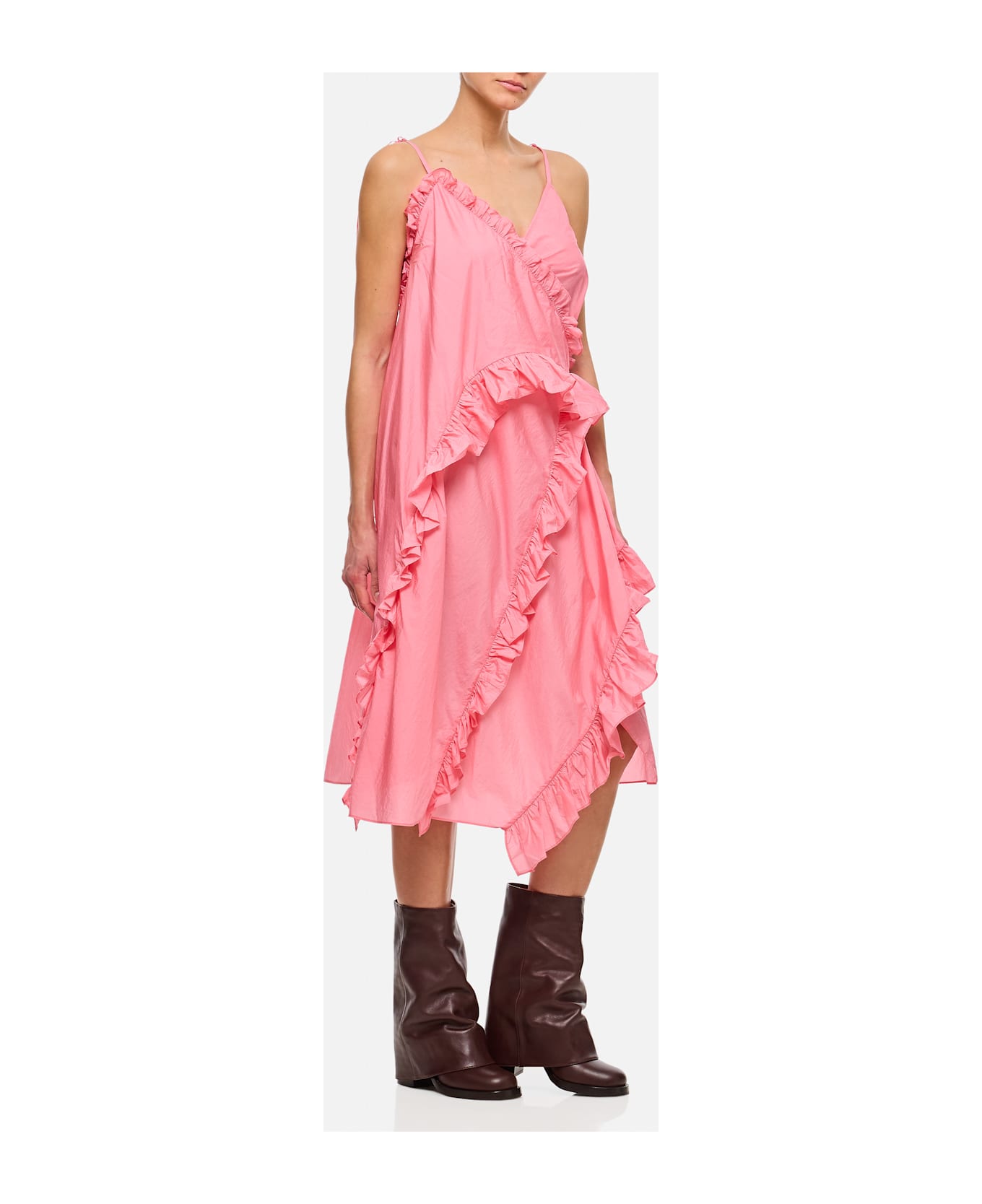 Cecilie Bahnsen Amilia Dress Shiki Light Taffeta Sorbet - Pink