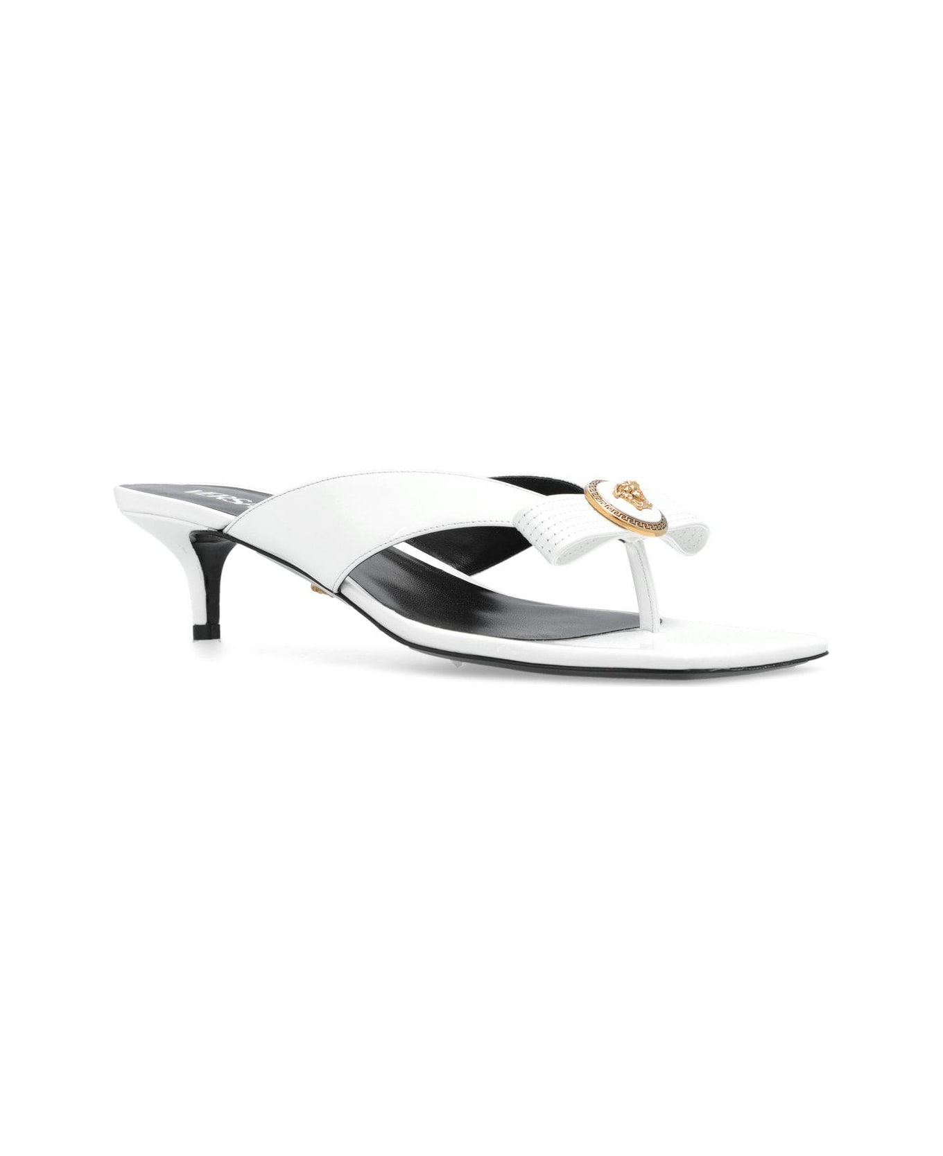 Versace Gianni Bow-detailed Sandals - BIANCO
