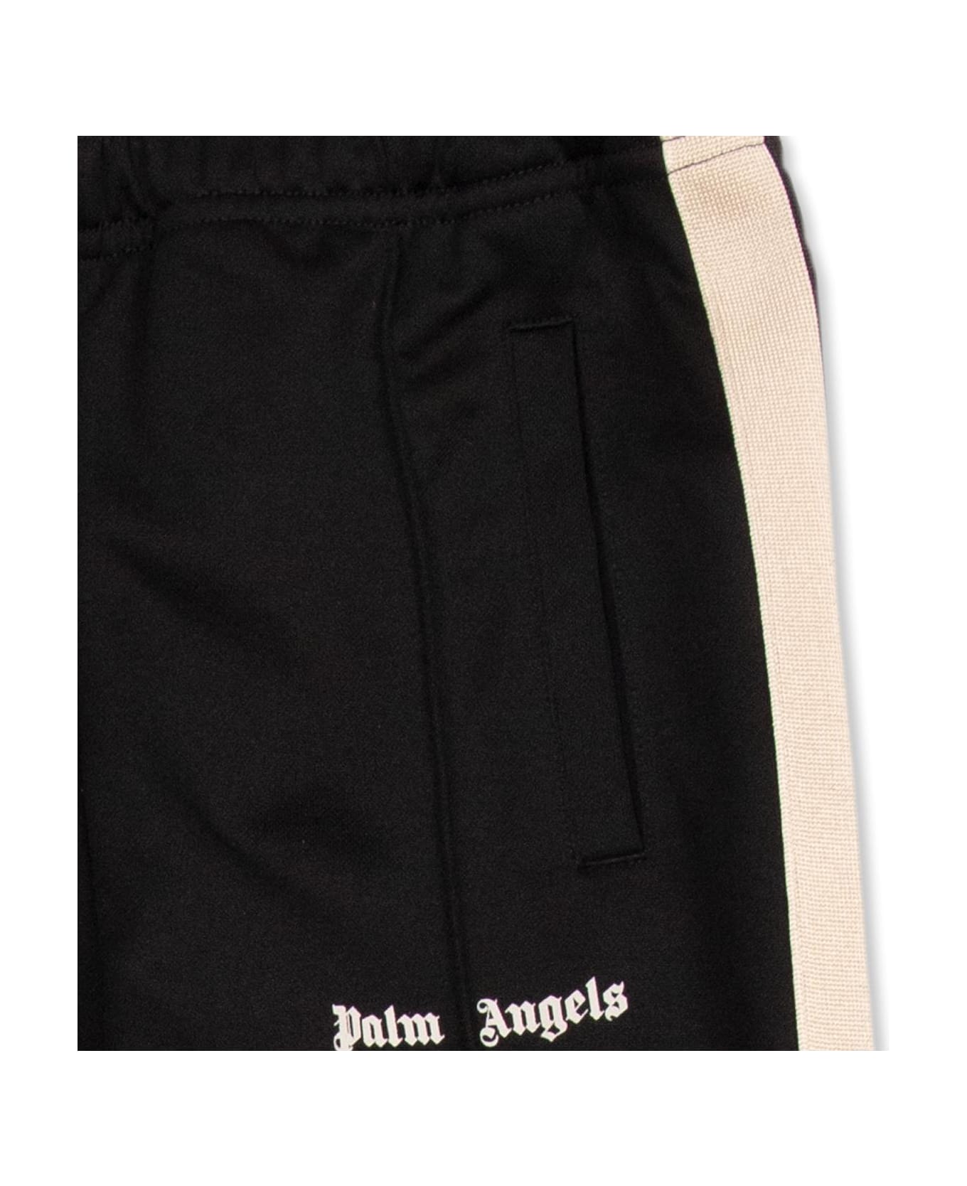 Palm Angels Kids Sweatpants With Logo - Black Off