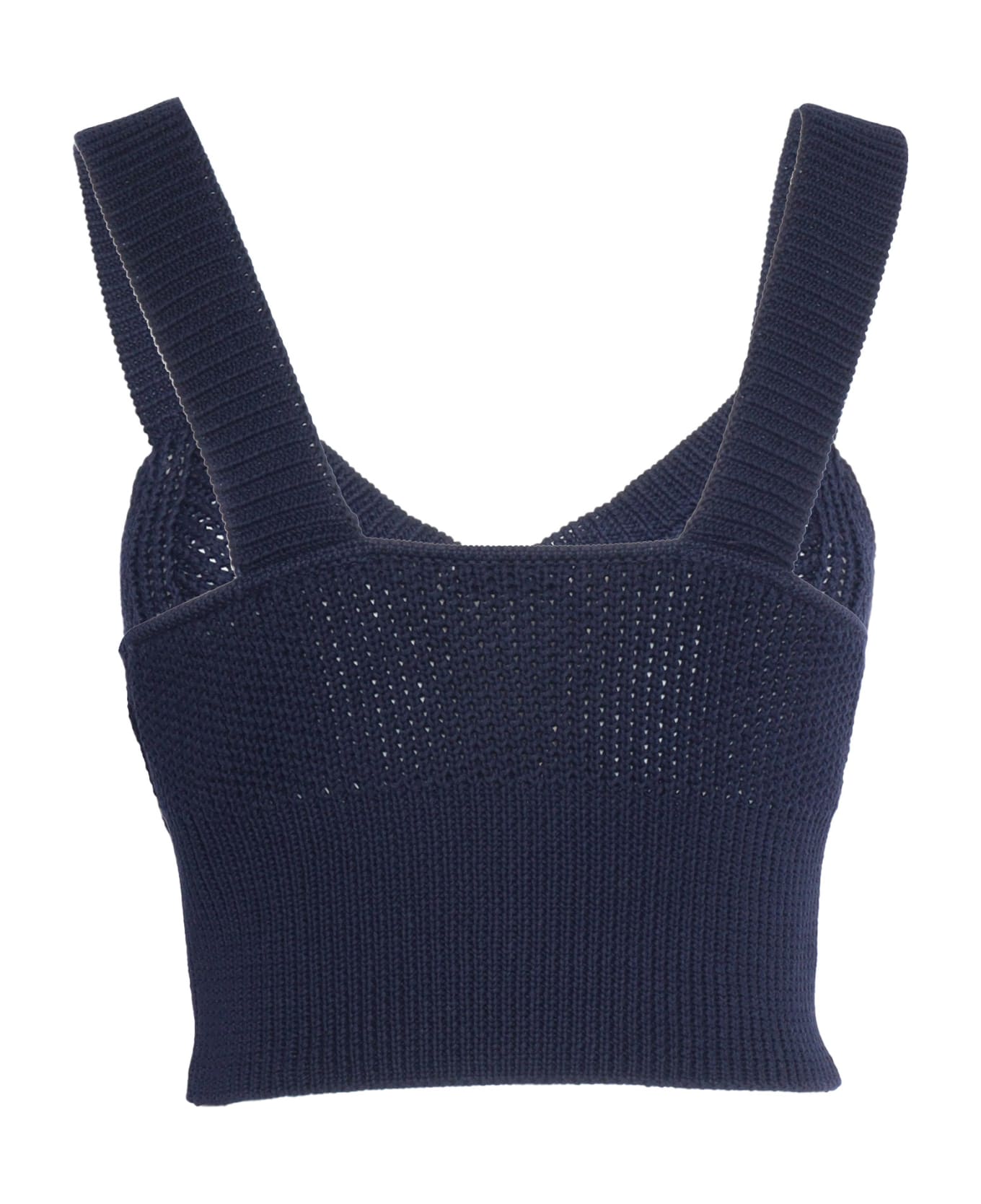Ballantyne Perforated Blue Top - BLUE