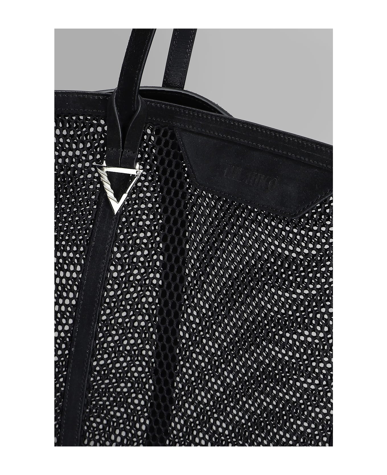 The Attico Via Del Mare Tote In Black Polyester - black