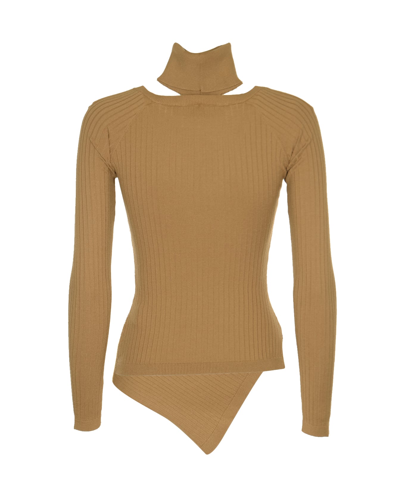 Federica Tosi Ribbed Bodysuit - Brown ボディスーツ