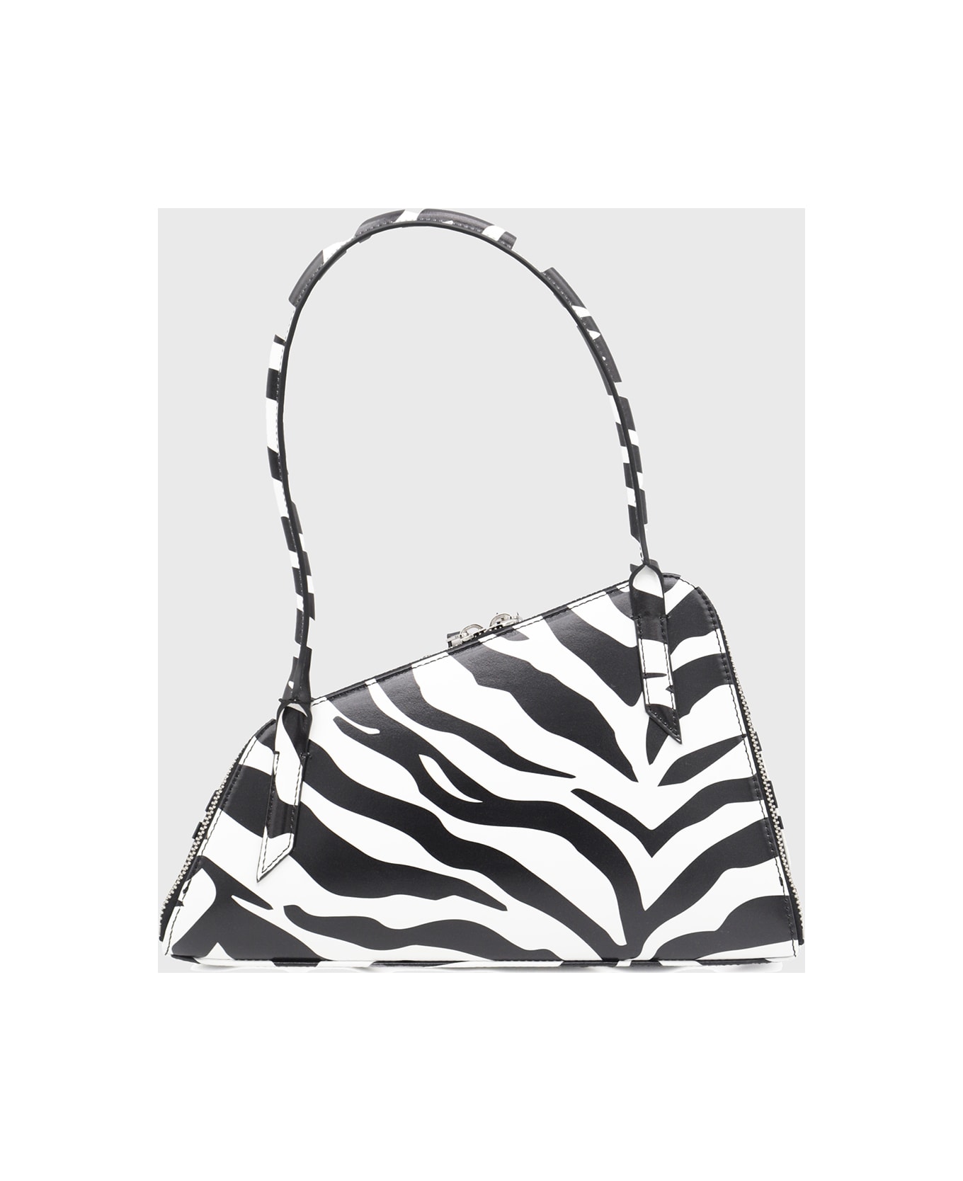 The Attico Black And White Leather Shoulder Bag - White