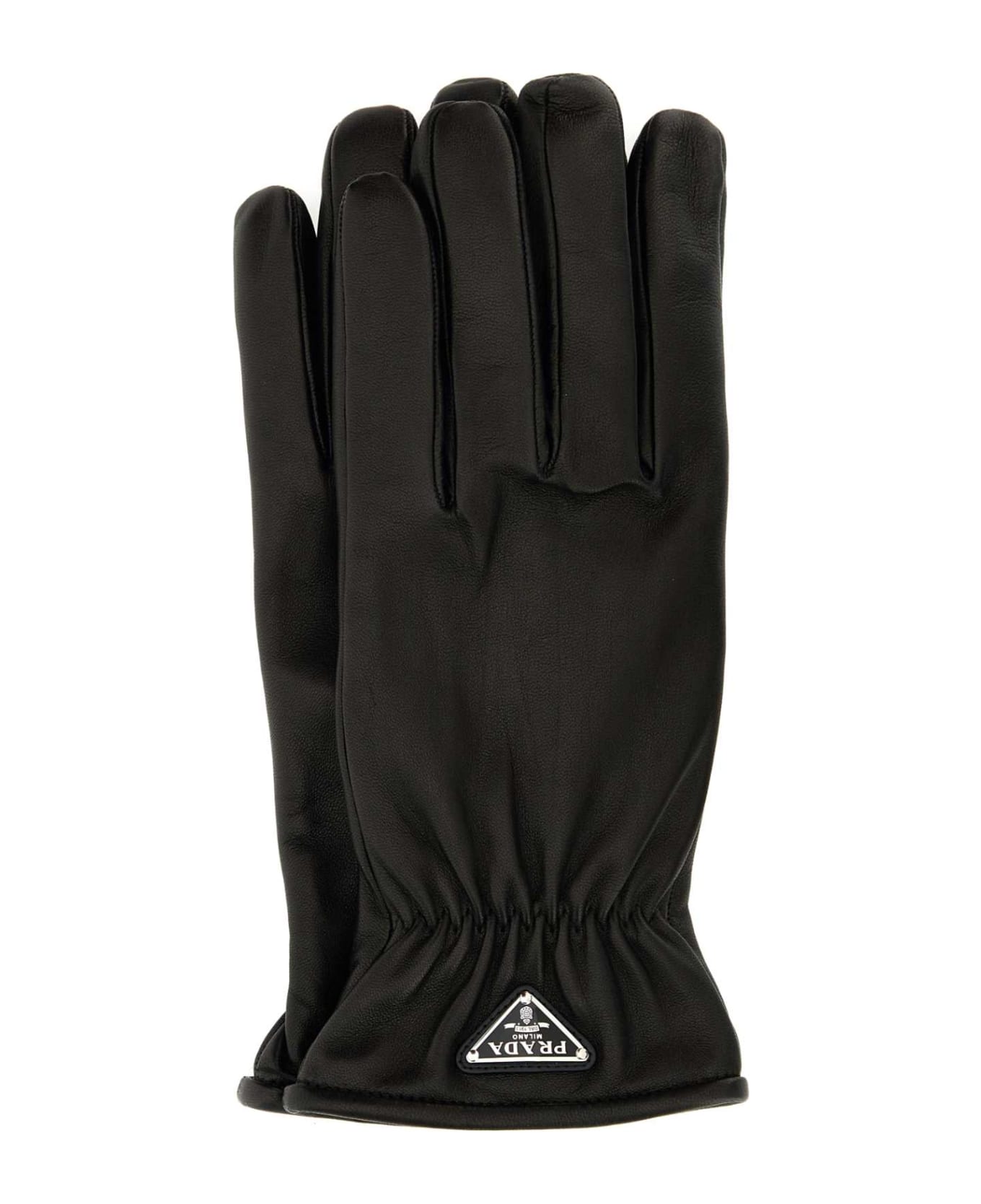 Prada Black Nappa Leather Gloves - NERO