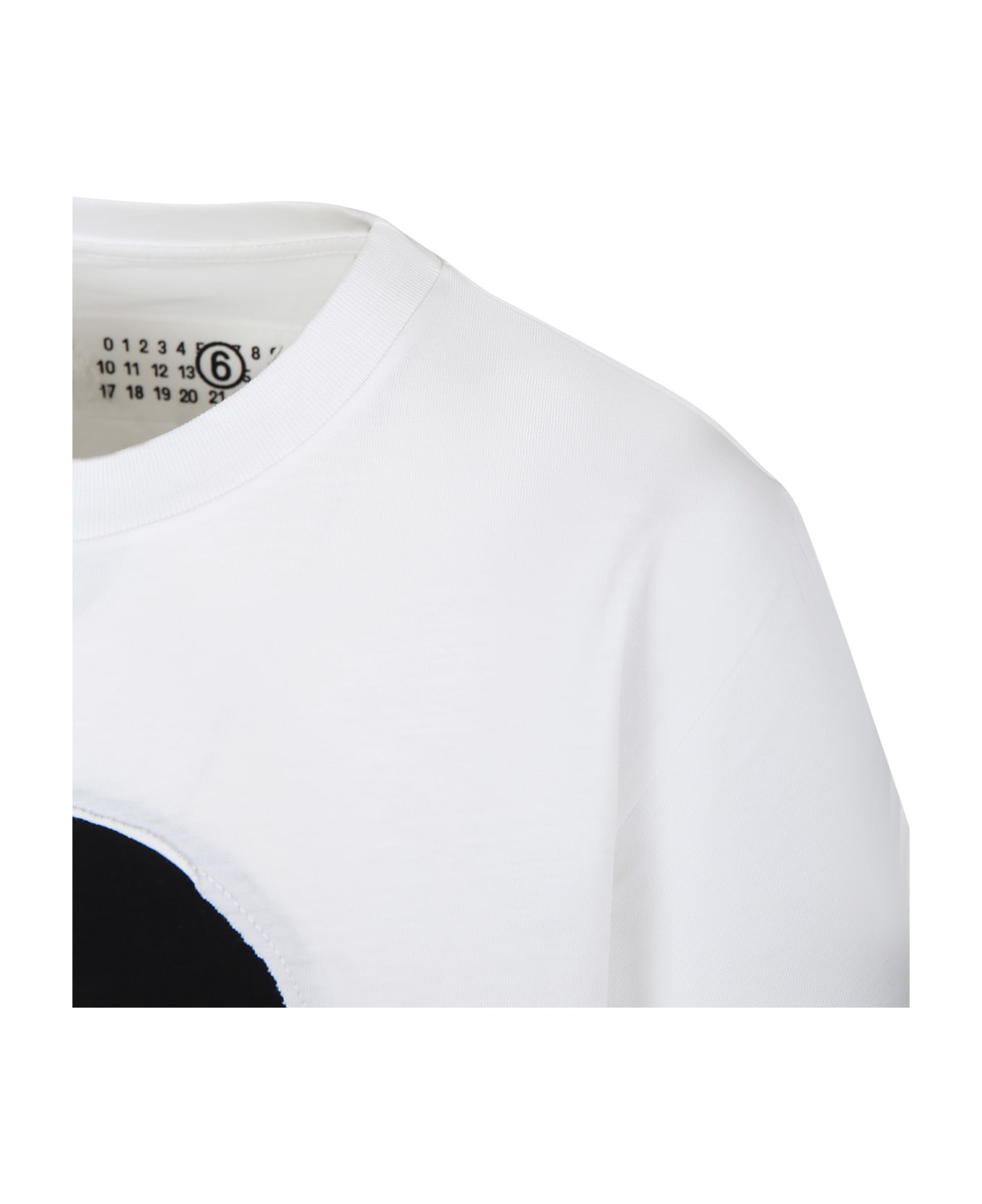 MM6 Maison Margiela White T-shirt For Kids With Number 6 - White