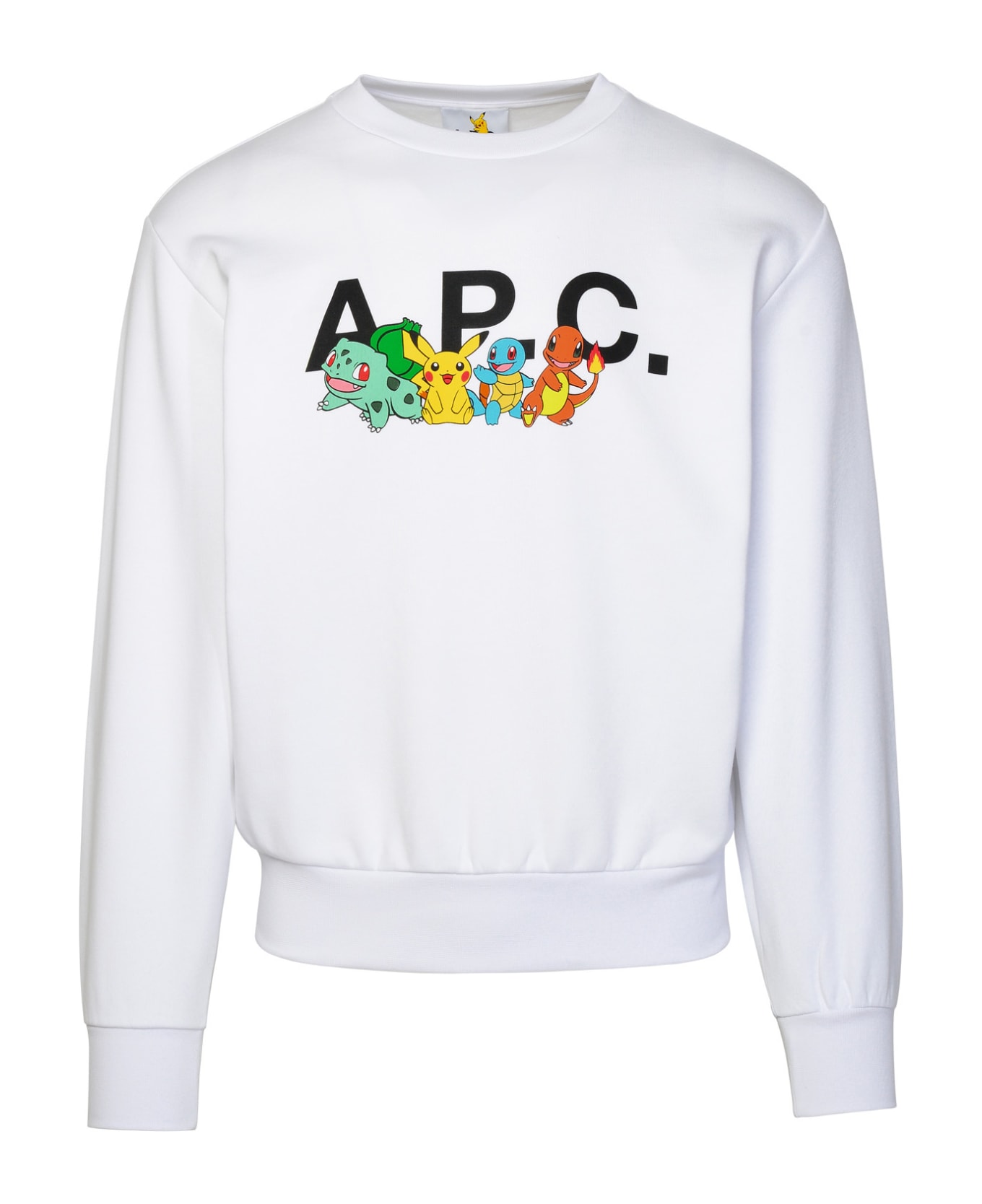 A.P.C. 'pokémon The Crew' White Cotton Sweatshirt - White