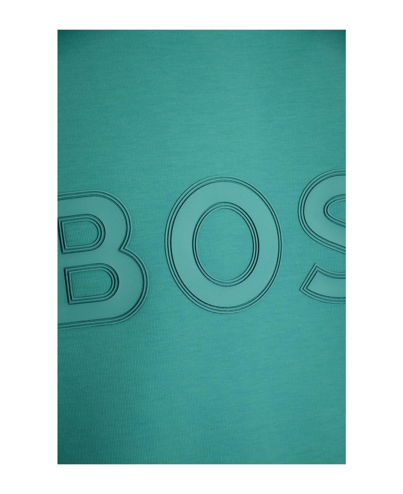 Hugo Boss Logo Embossed Sweatshirt - Open Green フリース