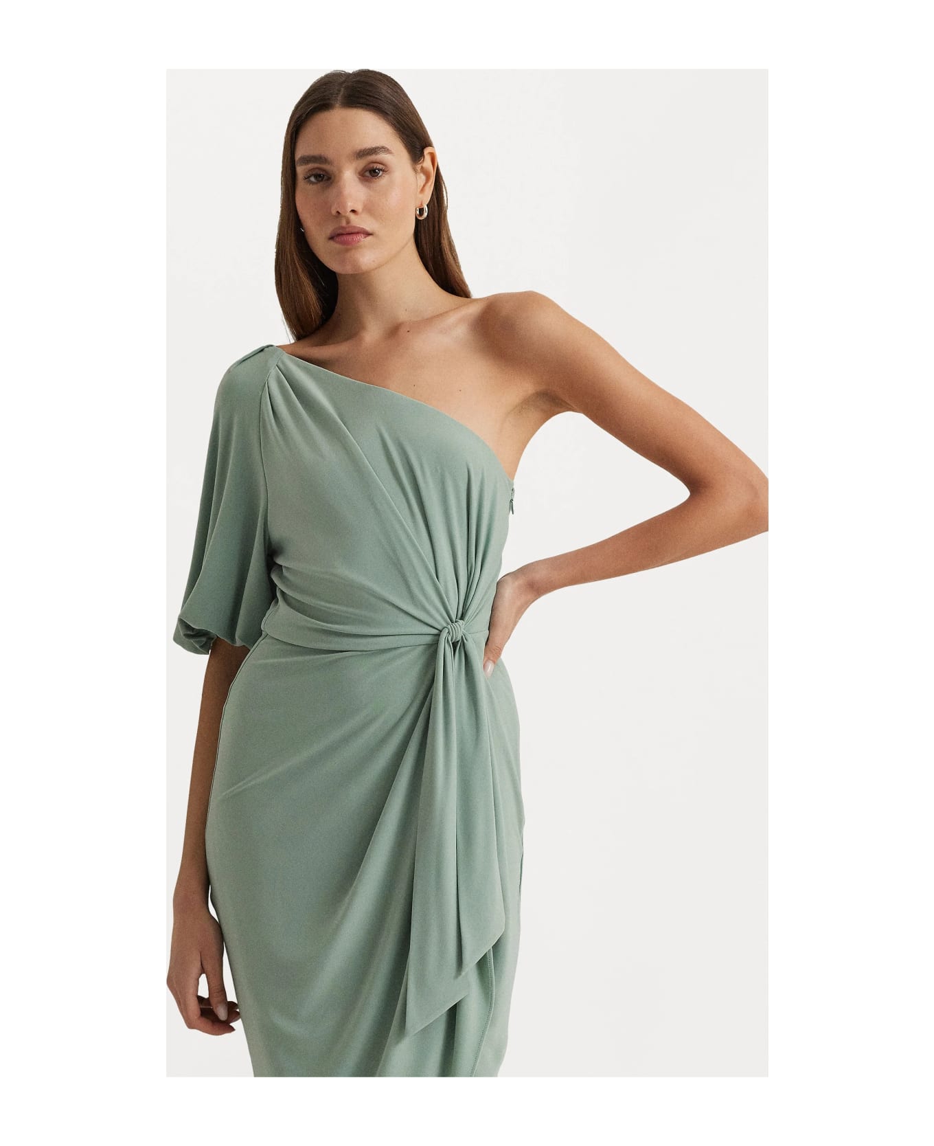 Ralph Lauren Mariyow Short Sleeve Day Dress - Soft Laurel