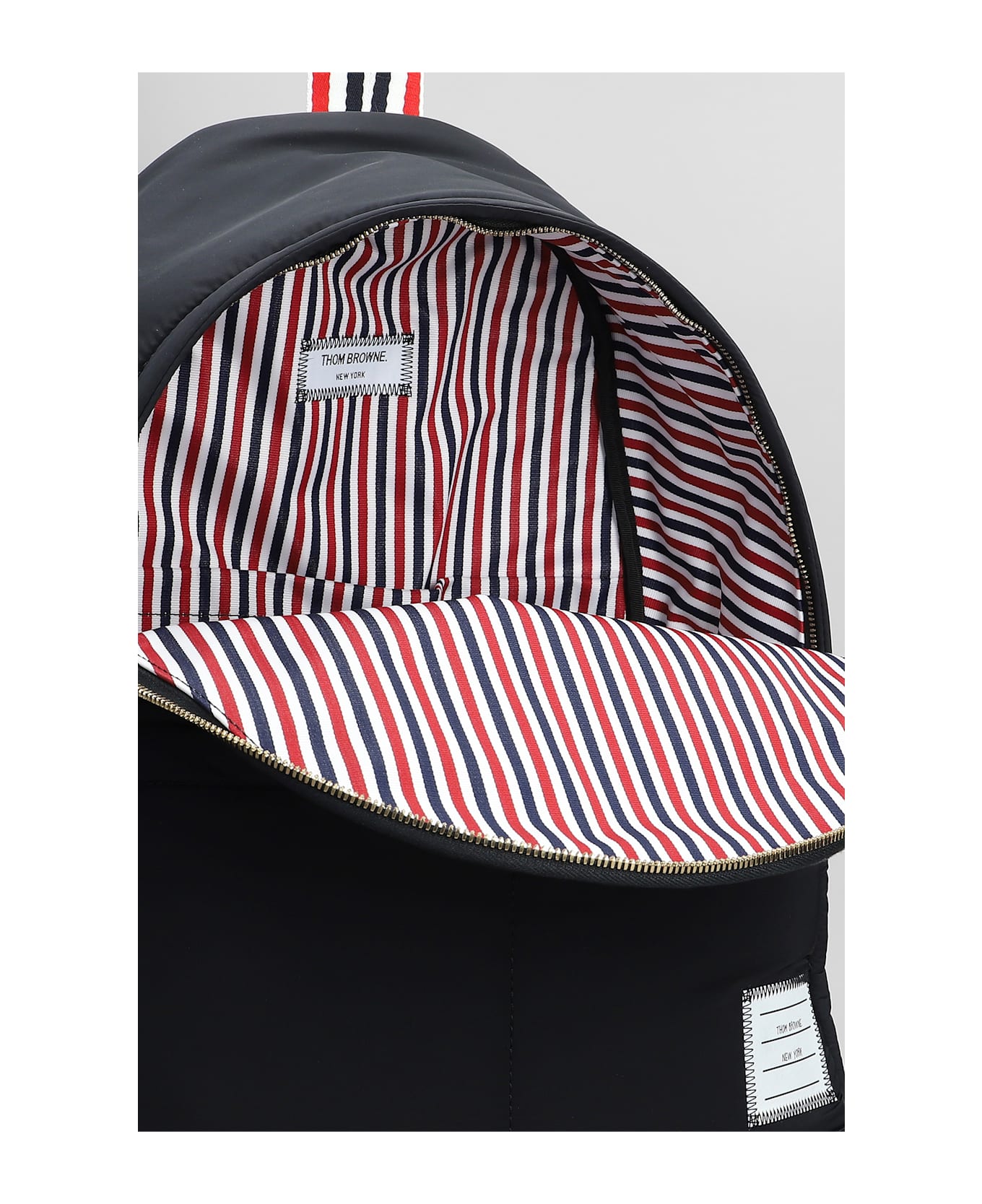 Thom Browne Backpack In Black Polyester - black