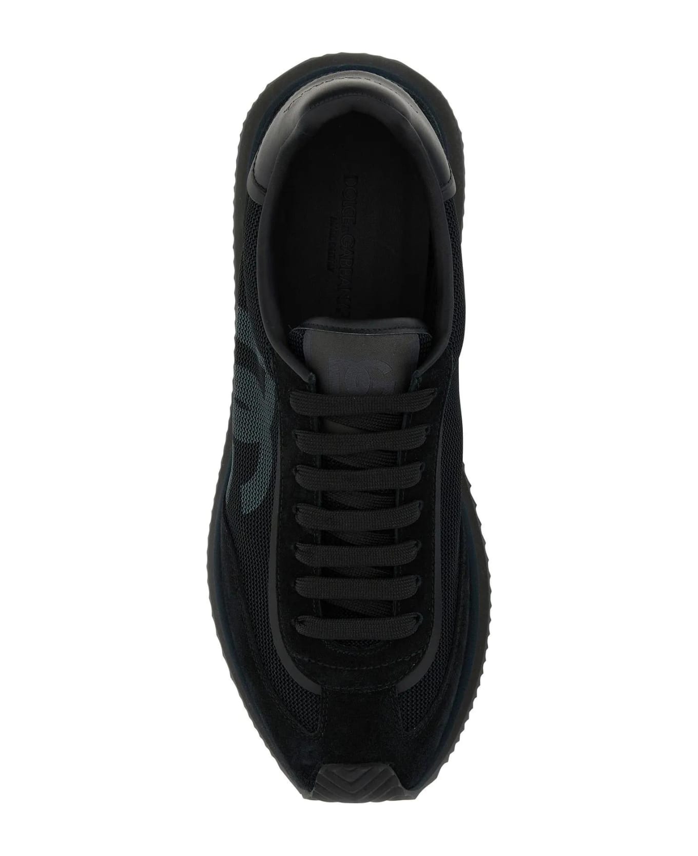 Dolce & Gabbana Black Suede And Mesh Dg Aria Sneakers - BLACK