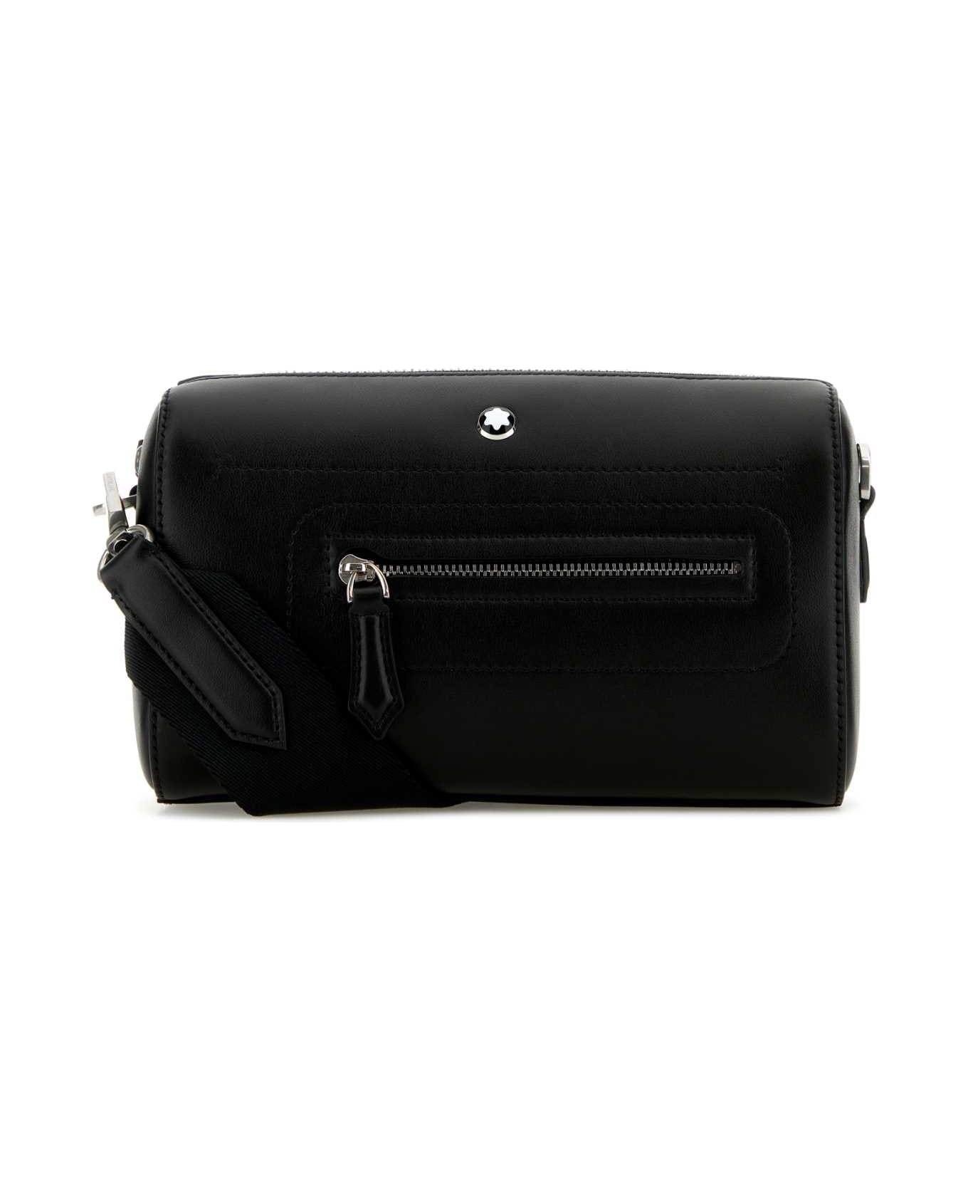 Montblanc Black Leather Soft 142 Crossbody Bag - 000