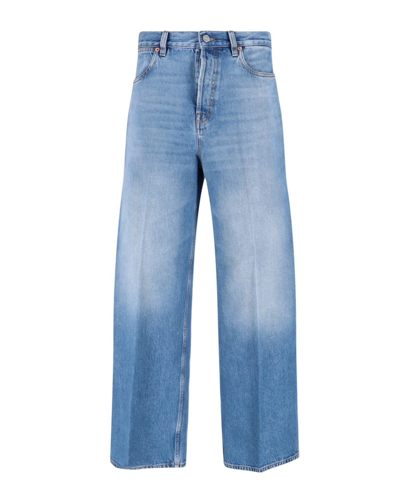 Gucci Logo Wide Jeans - Light Blue