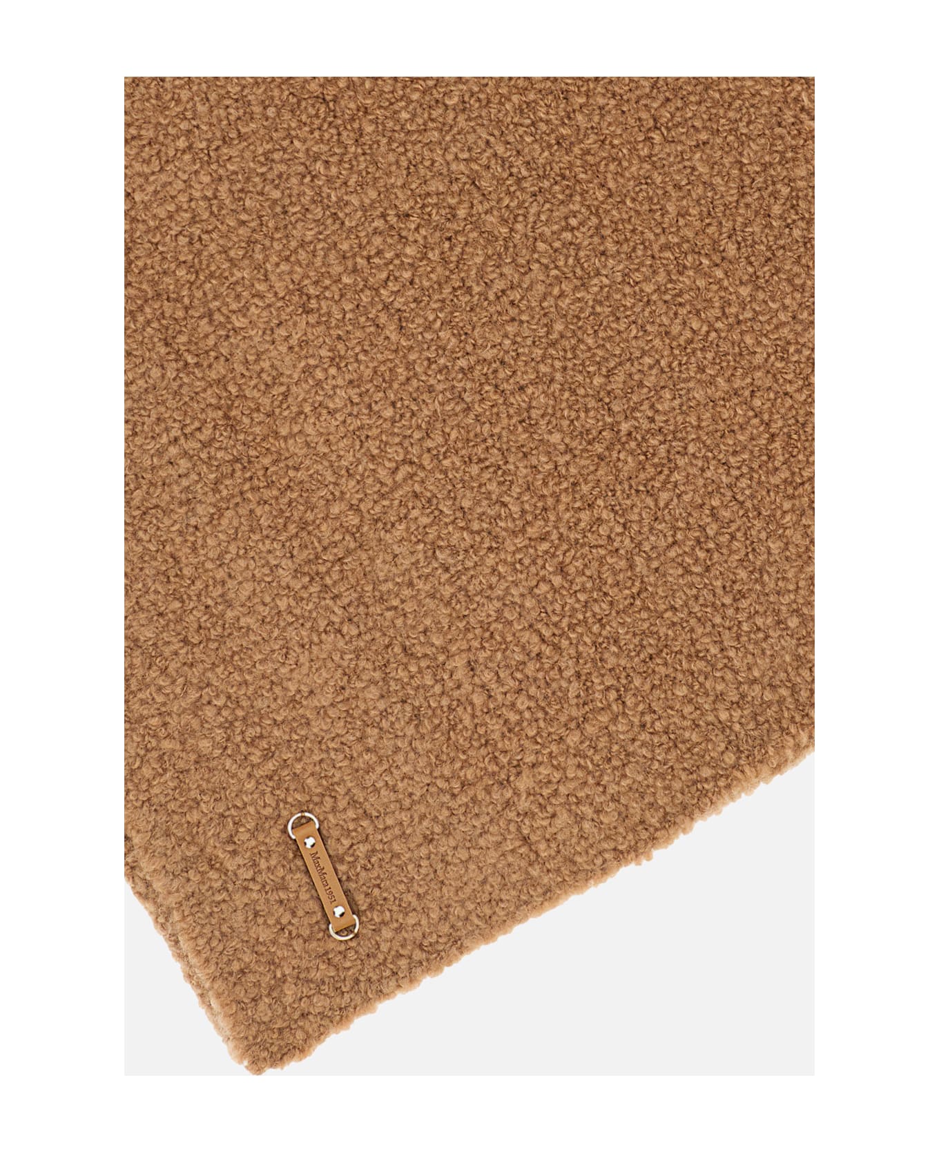 Max Mara Camel And Silk Boucle Scarf - Brown