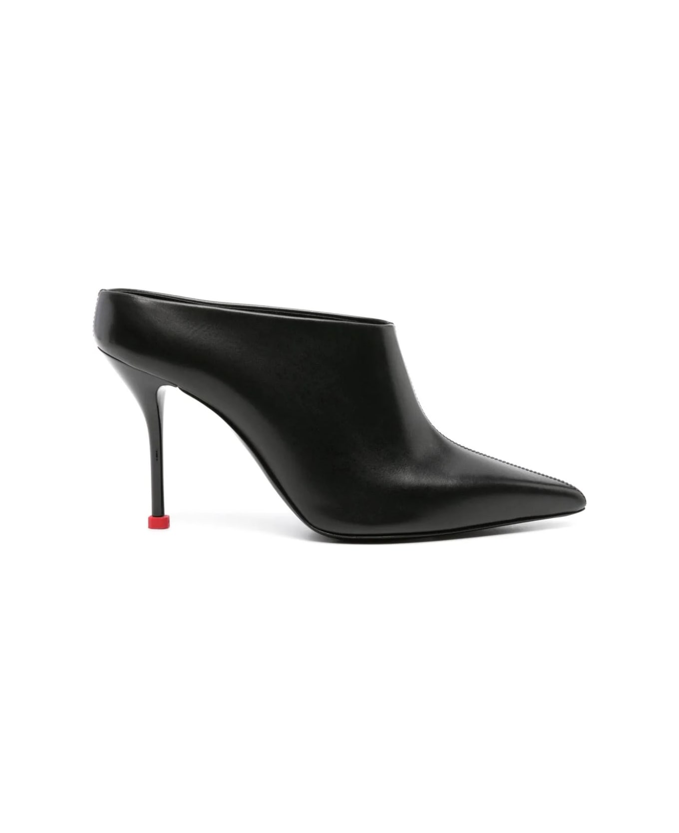 Alexander McQueen Sandals With Thorn Pattern In Black/carmine Red - Black