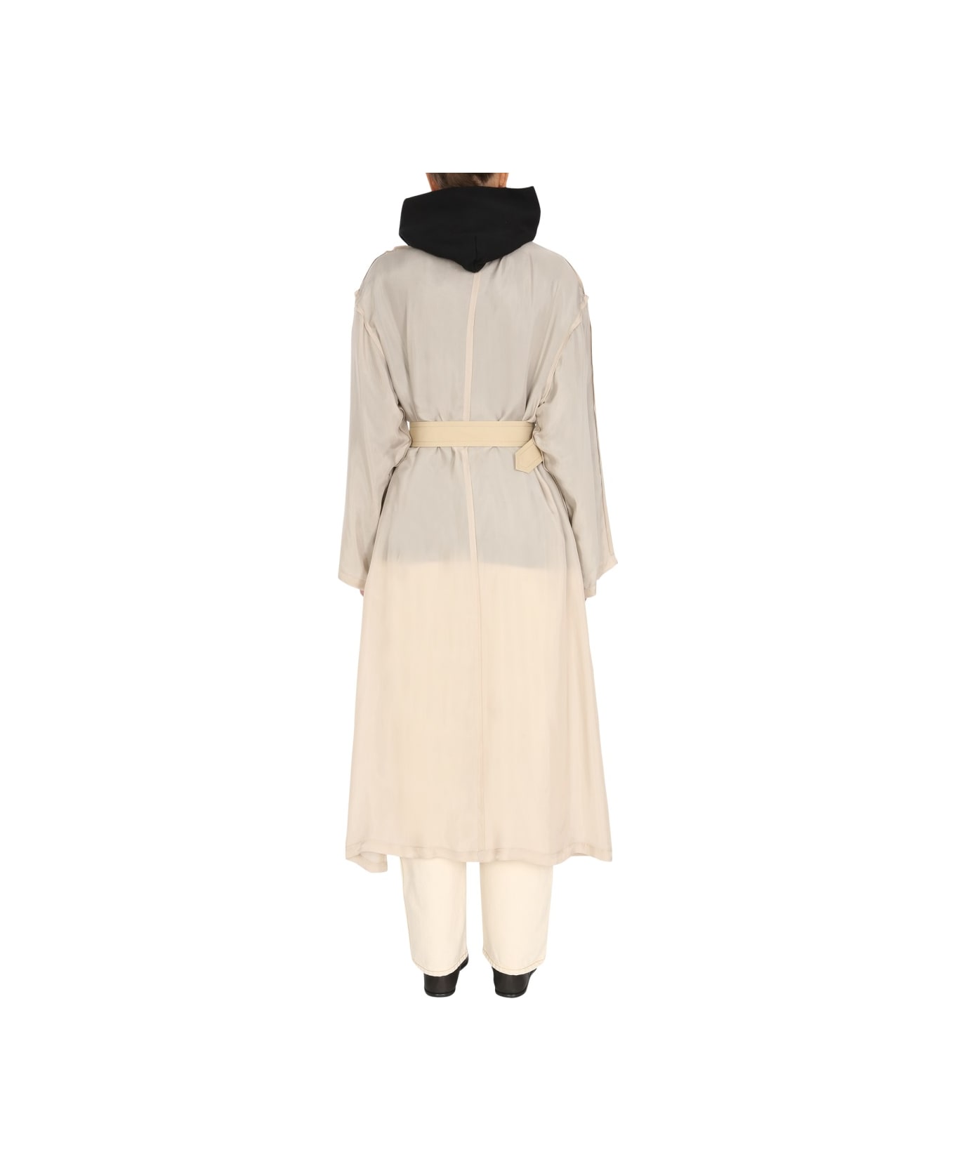 Maison Margiela Two-material Trench - BEIGE