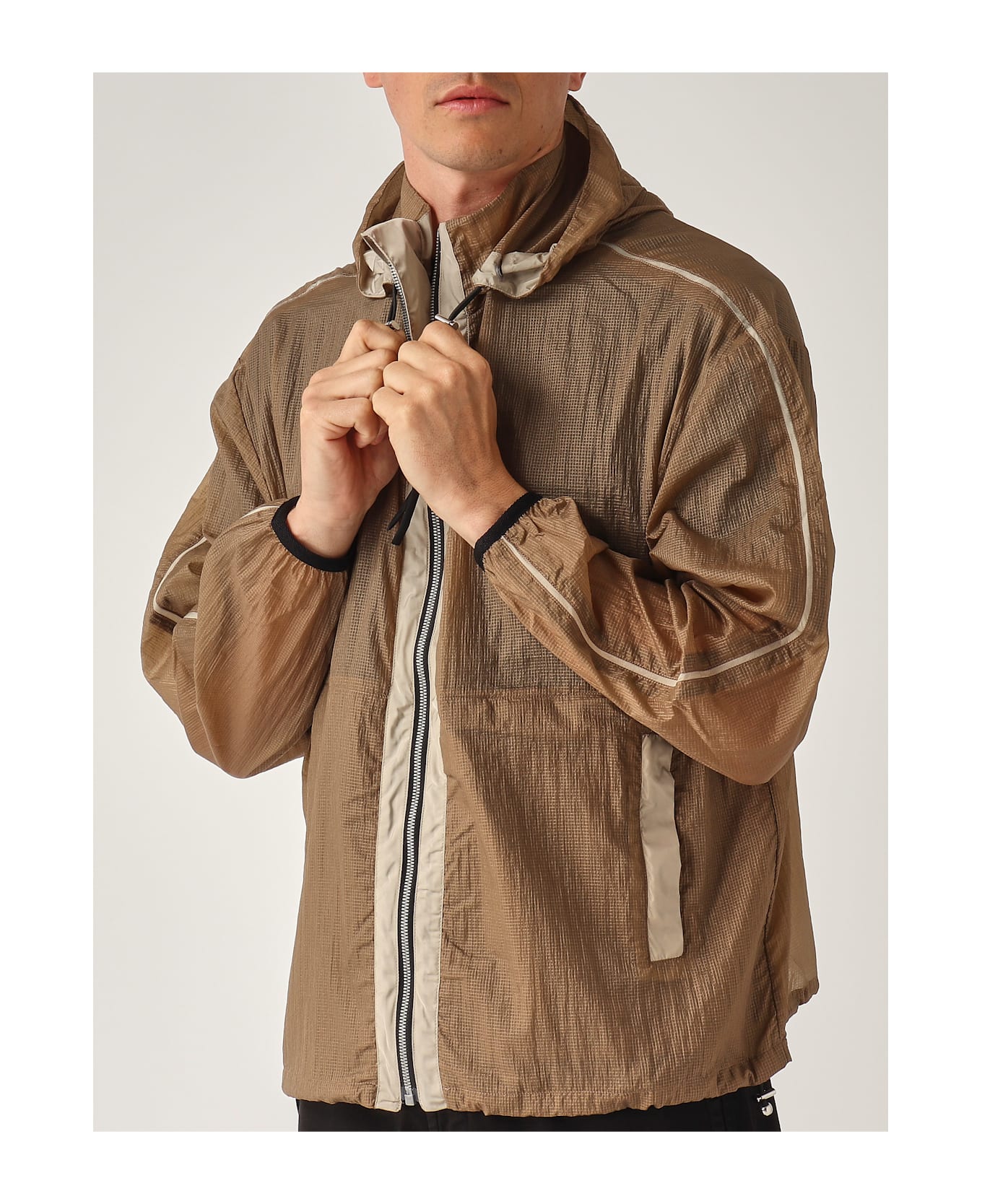 Premiata Mirror Var 72 In Ripstop Naturale Jacket - CAMMELLO-TORTORA