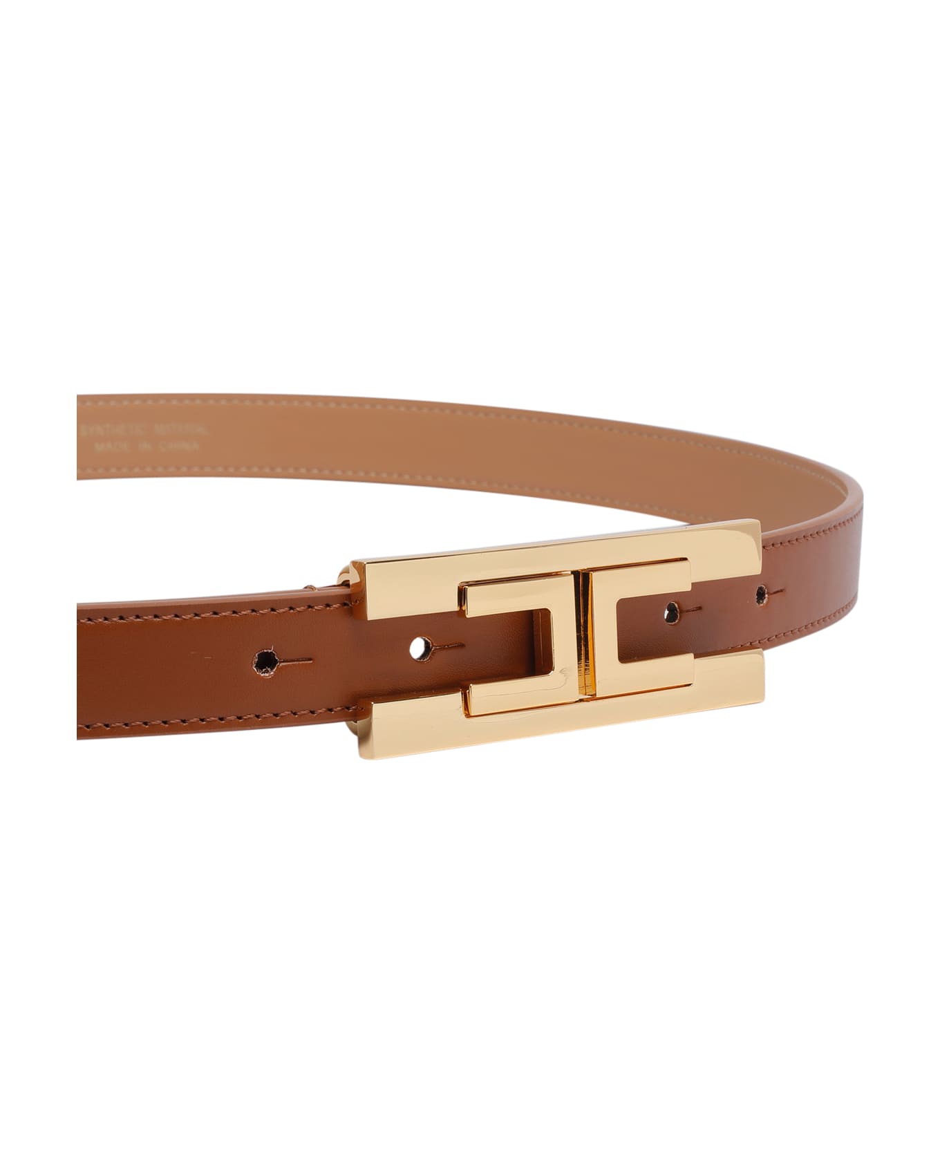 Elisabetta Franchi Logo Belt - Brown