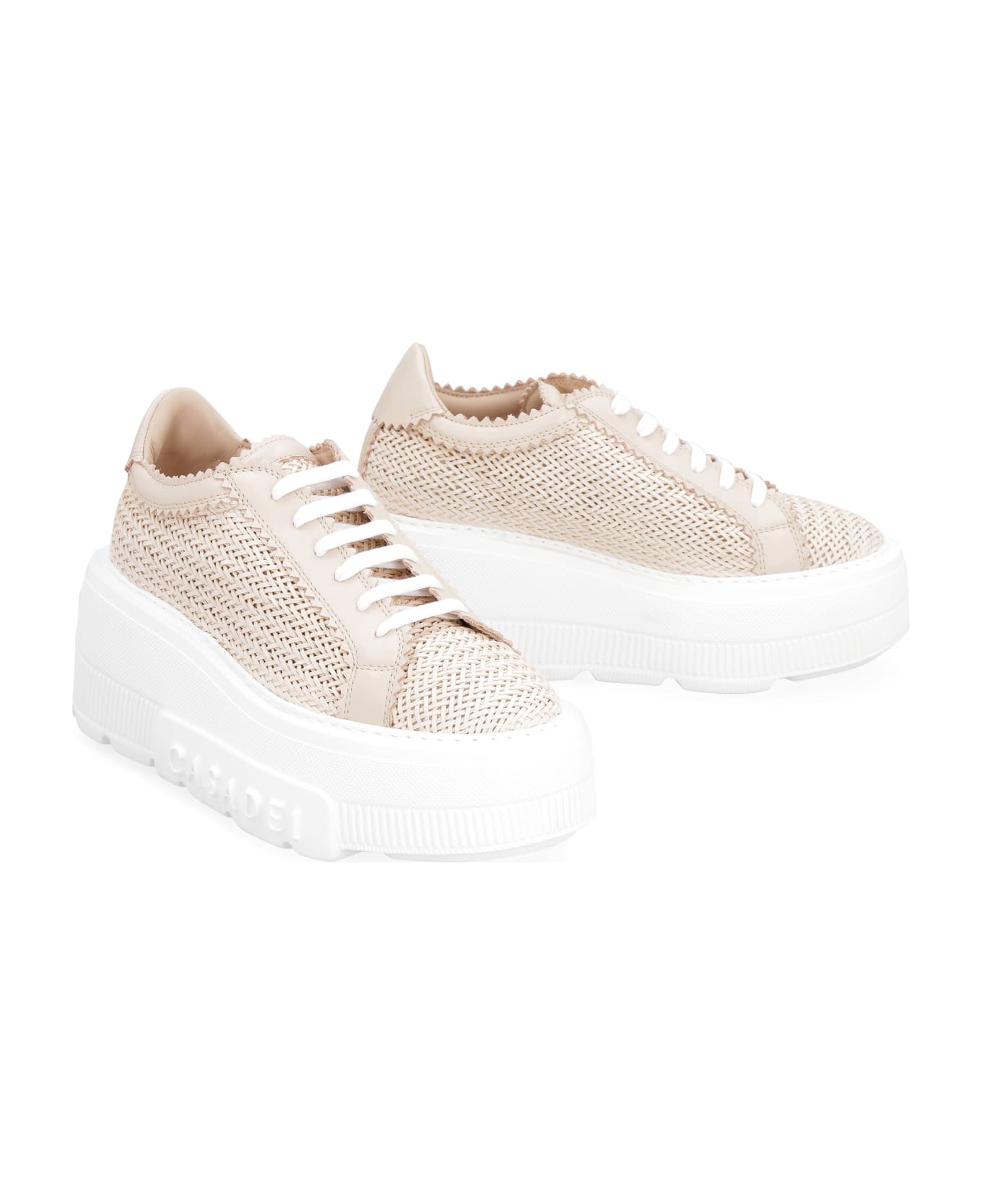 Casadei Leather Platform Sneakers - Pink