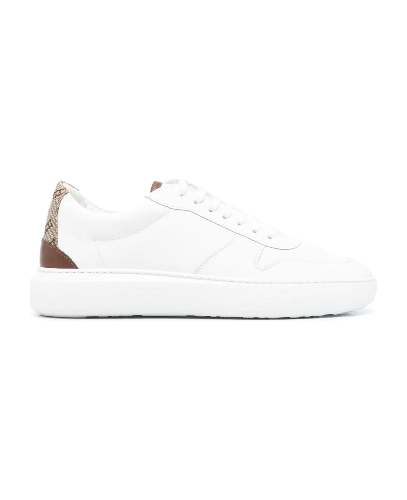 Herno White Calf Leather Sneakers - Bianco