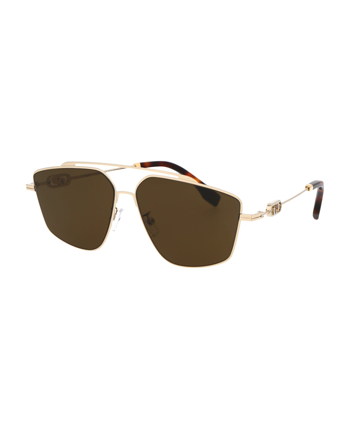 Fendi Eyewear O'lock Sunglasses - 32E GOLD / BROWN