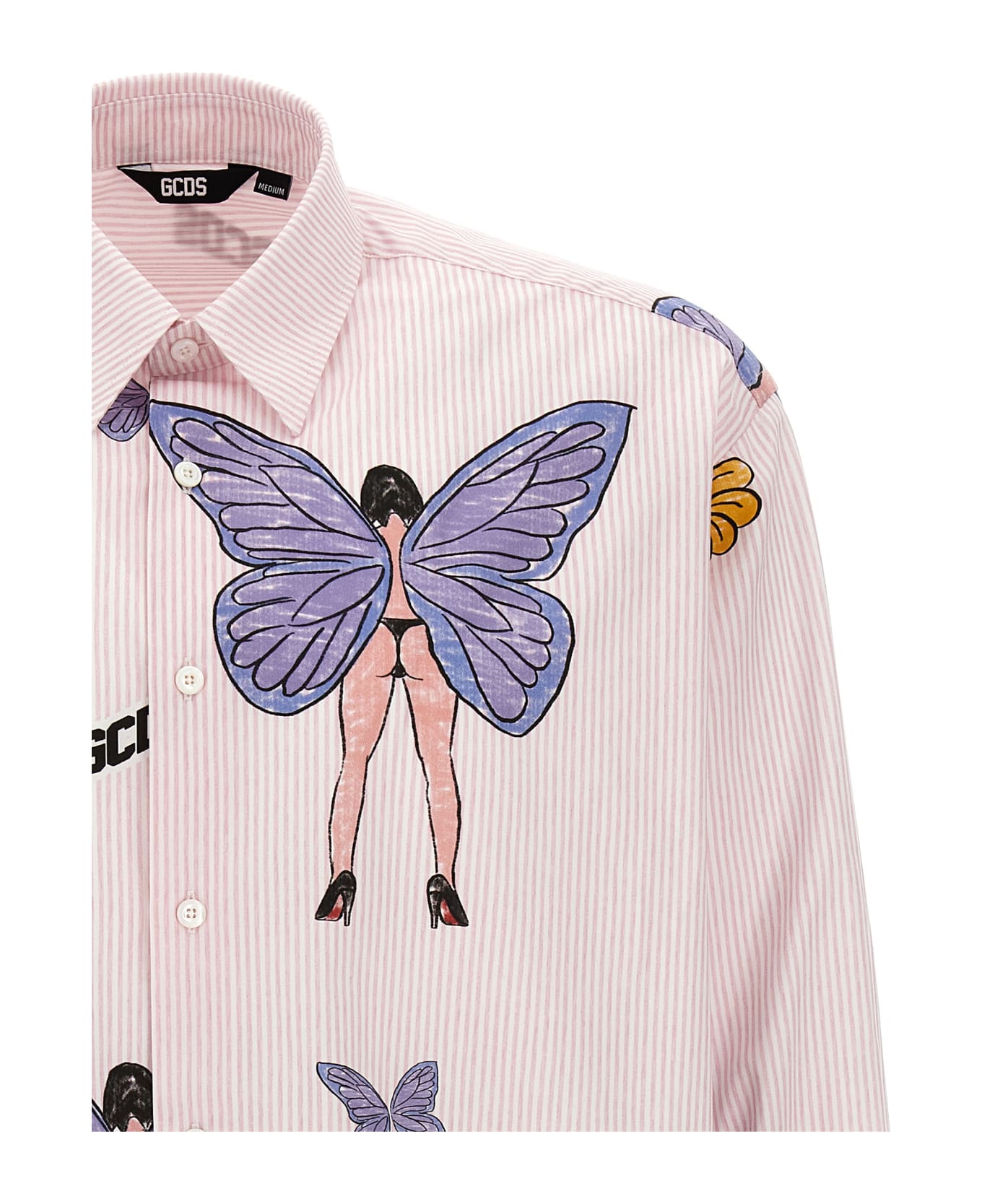 GCDS 'butterfly' Shirt - Pink シャツ