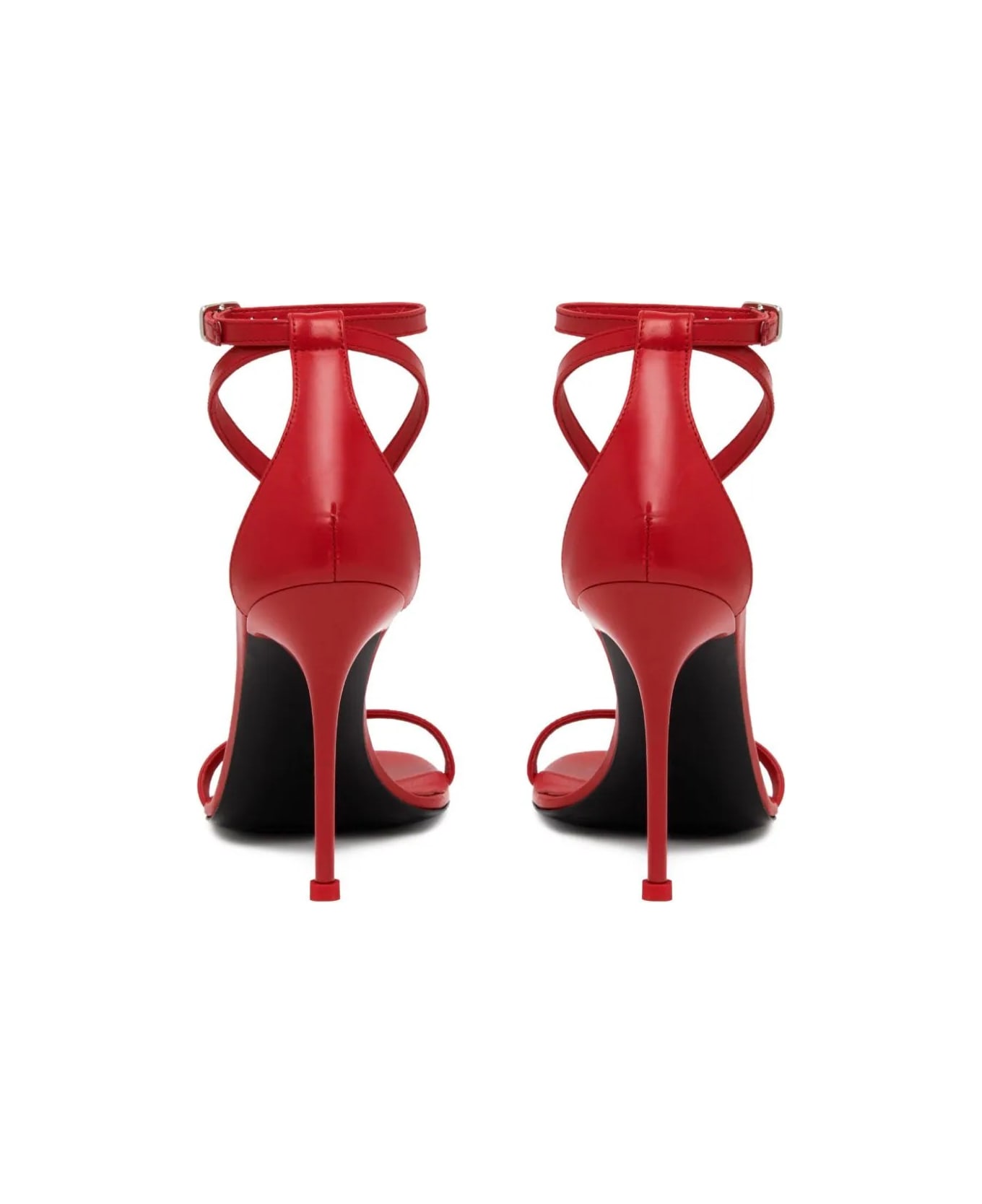 Alexander McQueen Harness Sandals In Lust Red - Red