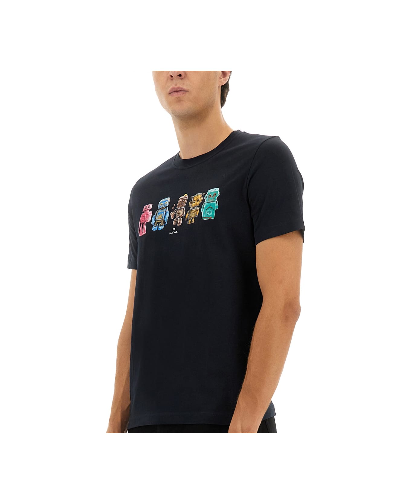 PS by Paul Smith Robot Print T-shirt - BLUE