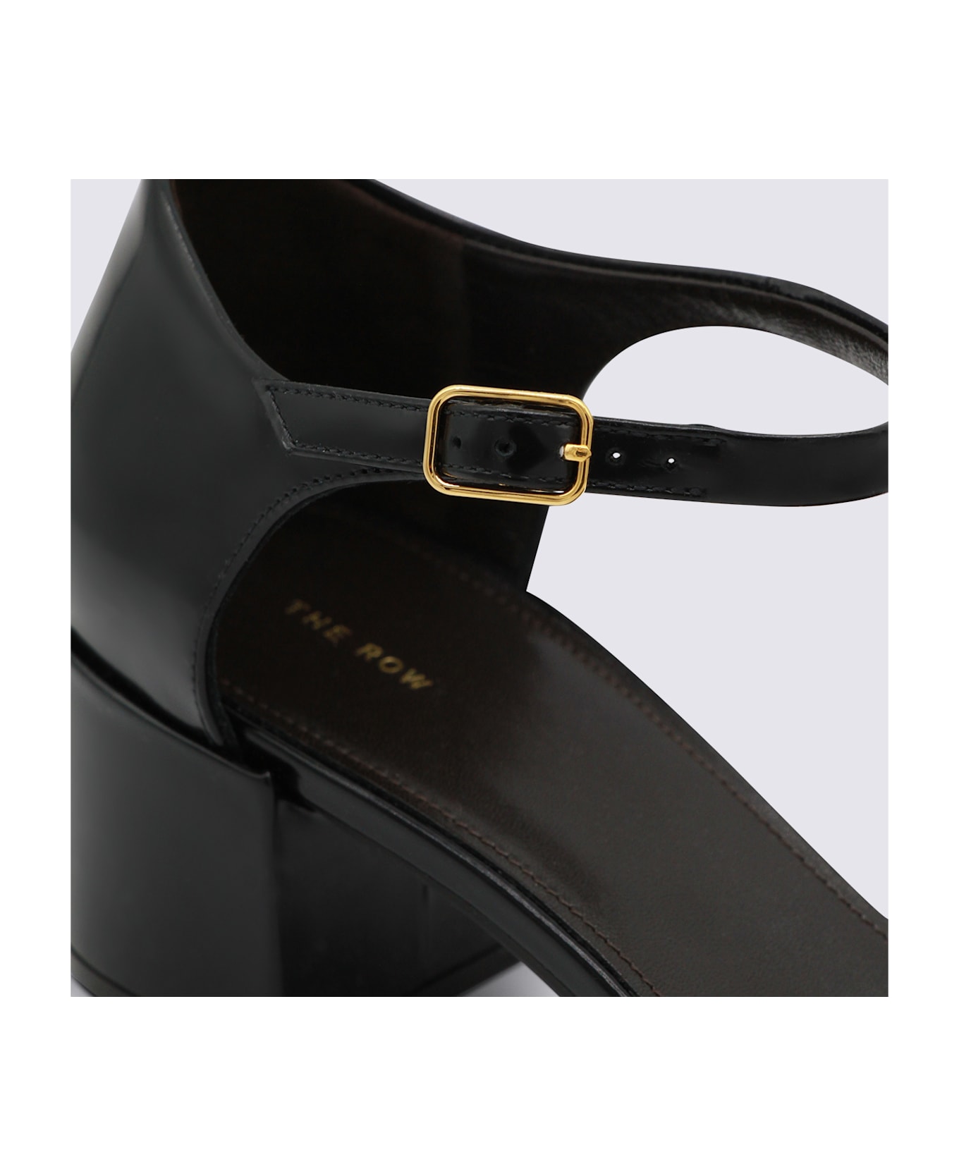 The Row Black Leather Pumps - Black