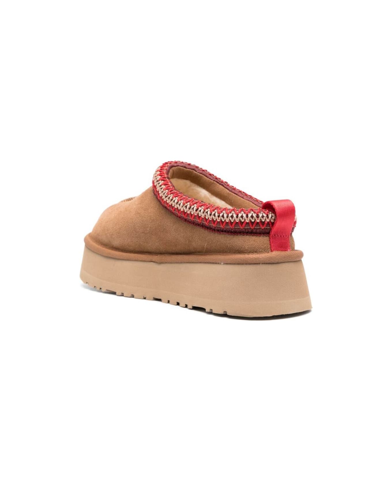 UGG Beige Slipper With Logo Embroidery In Suede Woman - Beige