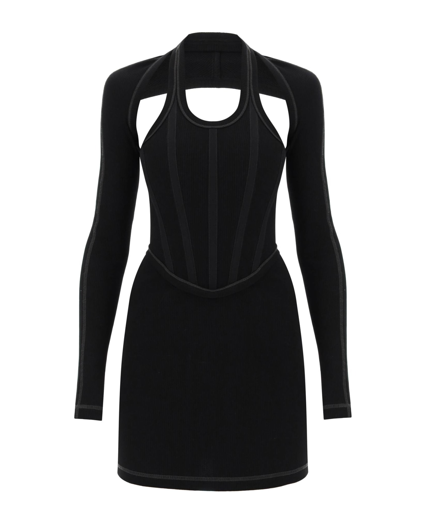Dion Lee Modular Corset Minidress In Cotton Rib - BLACK (Black) ワンピース＆ドレス
