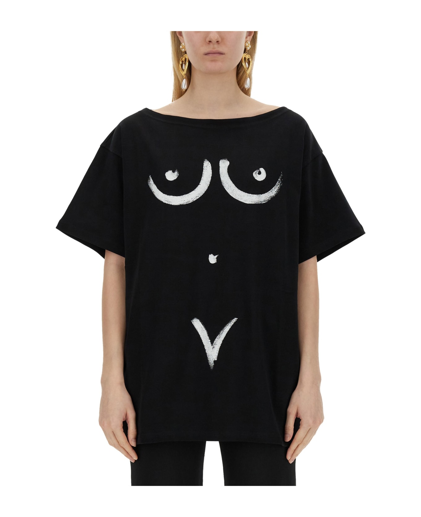 Moschino Interlock Body Print T-shirt - Black