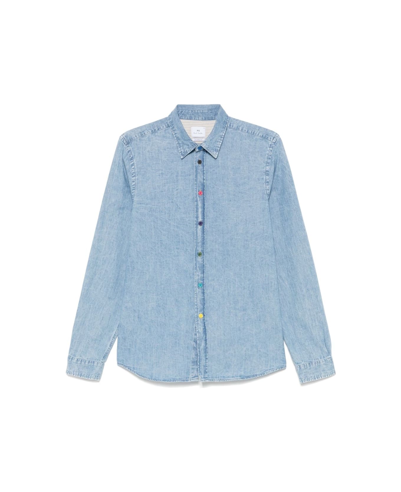 PS by Paul Smith Denim Cotton Shirt - Clear Blue