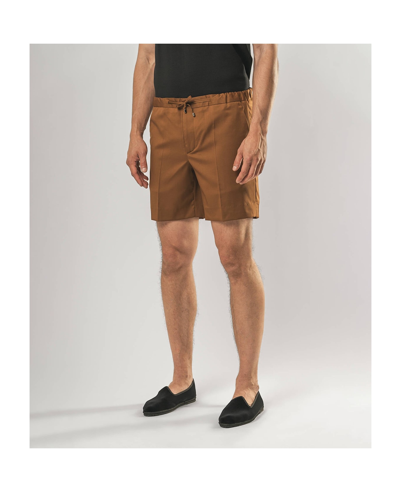 Larusmiani Wool Shorts Positano Pants - Brown