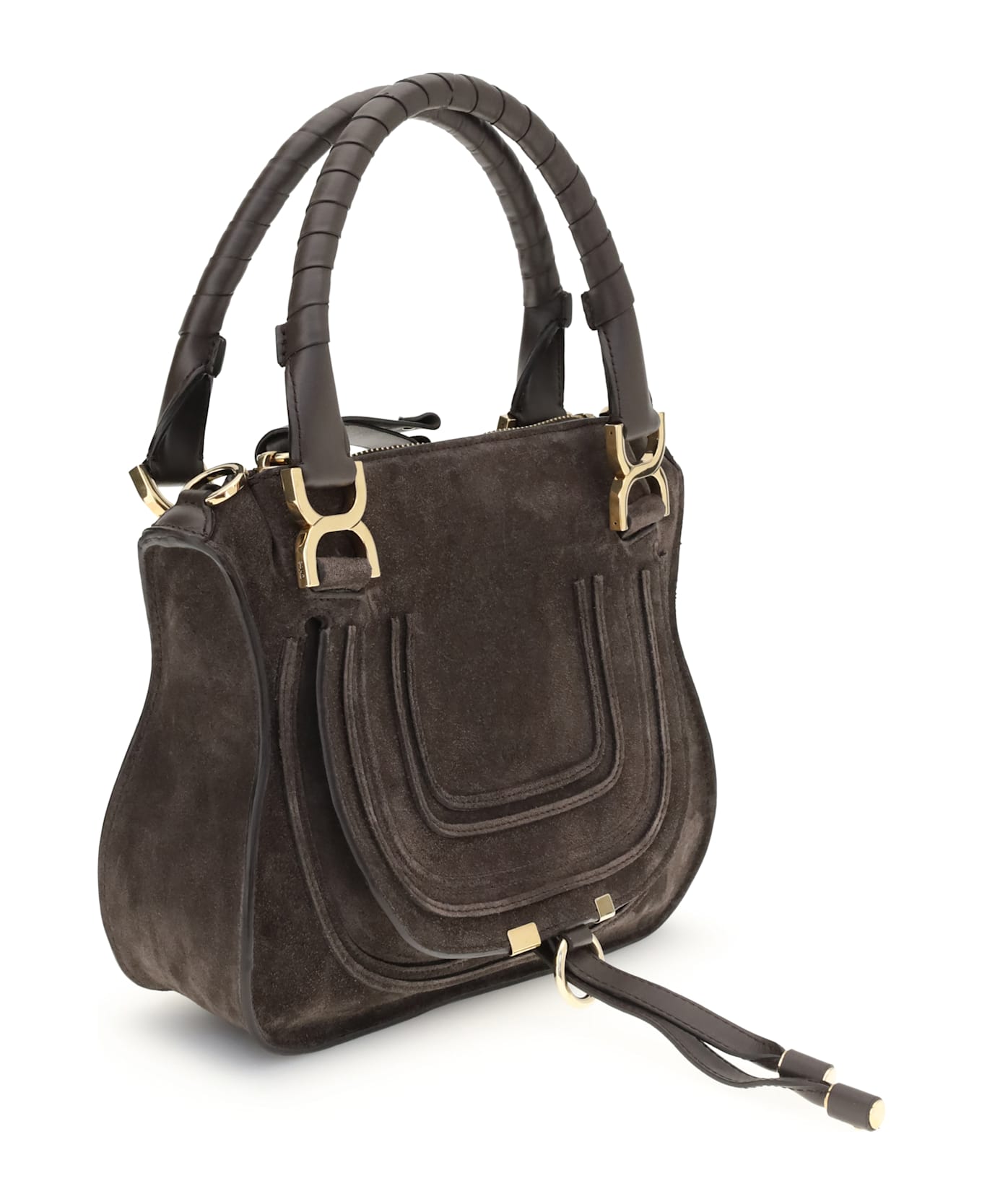 Chloé Small Suede Shoulder Bag - BROWN