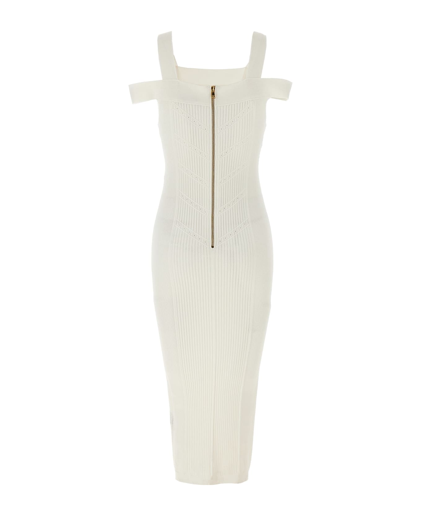 Balmain Knitted Dress - White