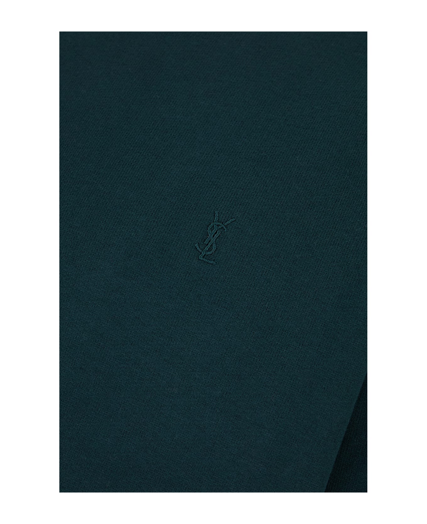Saint Laurent Dark Green Cotton Sweatshirt - CANARD