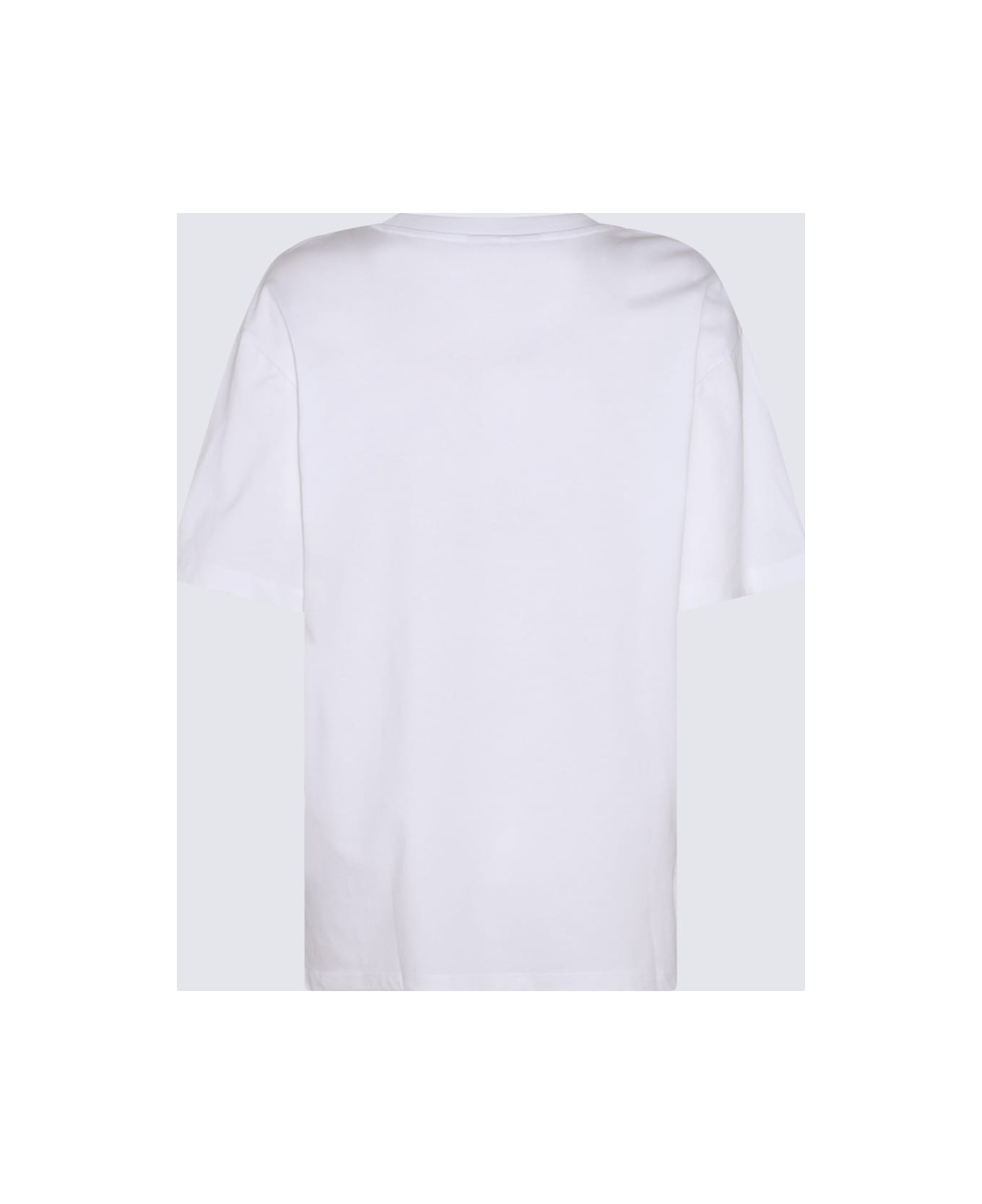 Ganni White Multicolour Cotton T-shirt - White